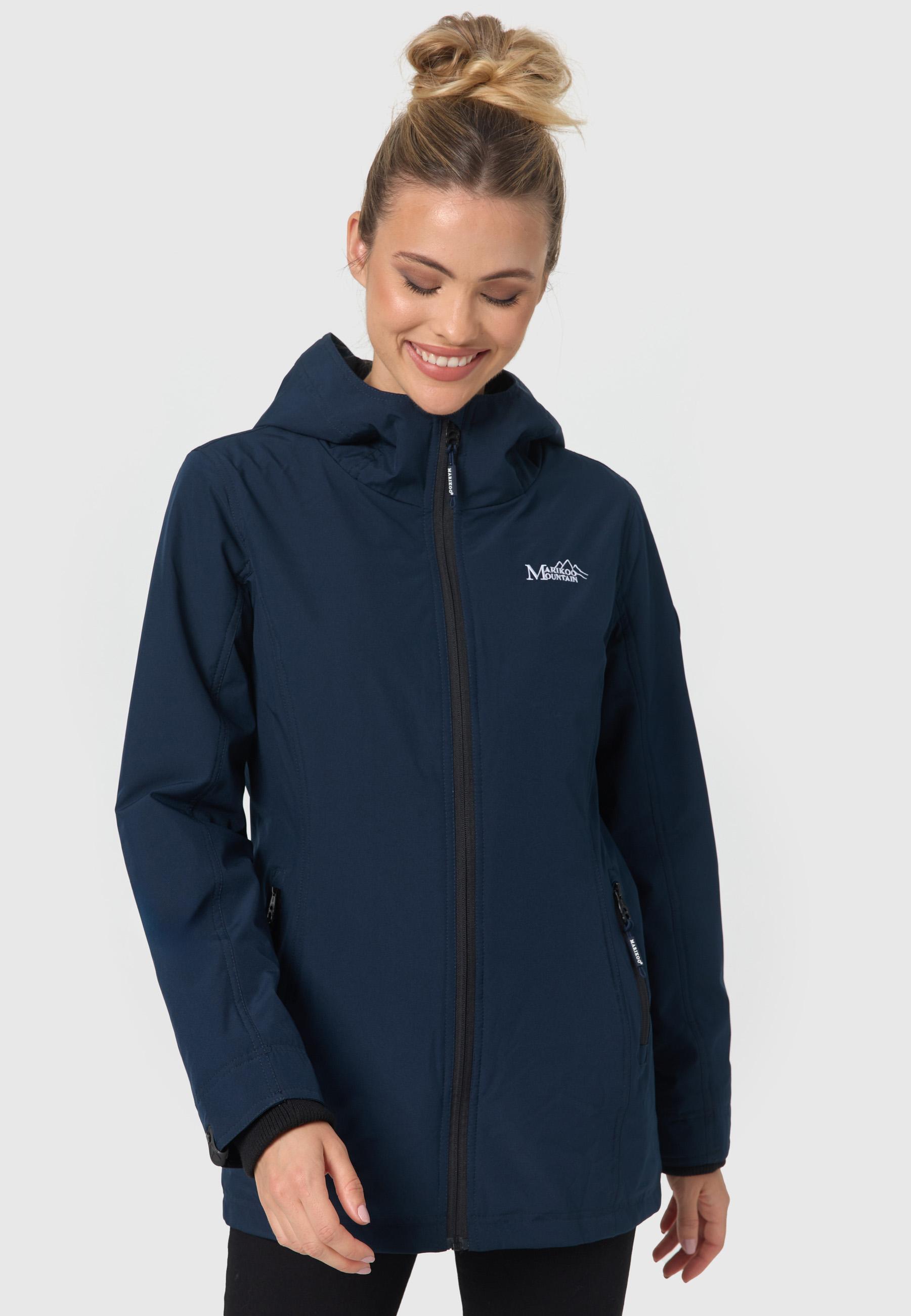 Übergangsjacke Outdoorjacke mit Kapuze Honigbeere Navy