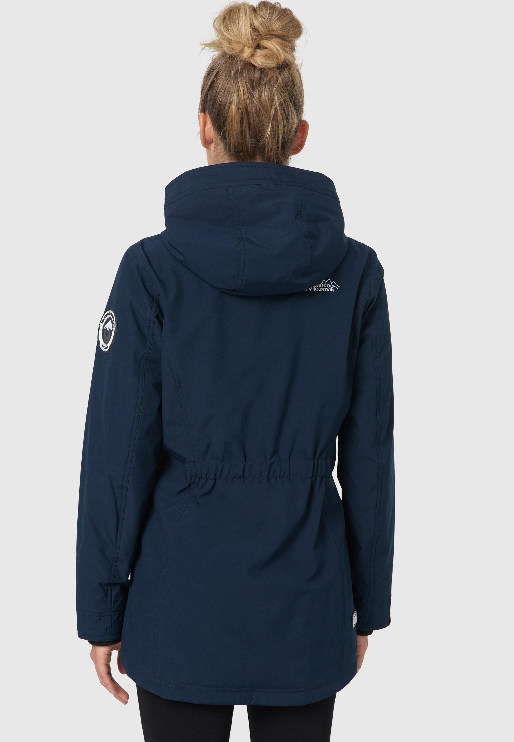 Übergangsjacke Outdoorjacke mit Kapuze Honigbeere Navy