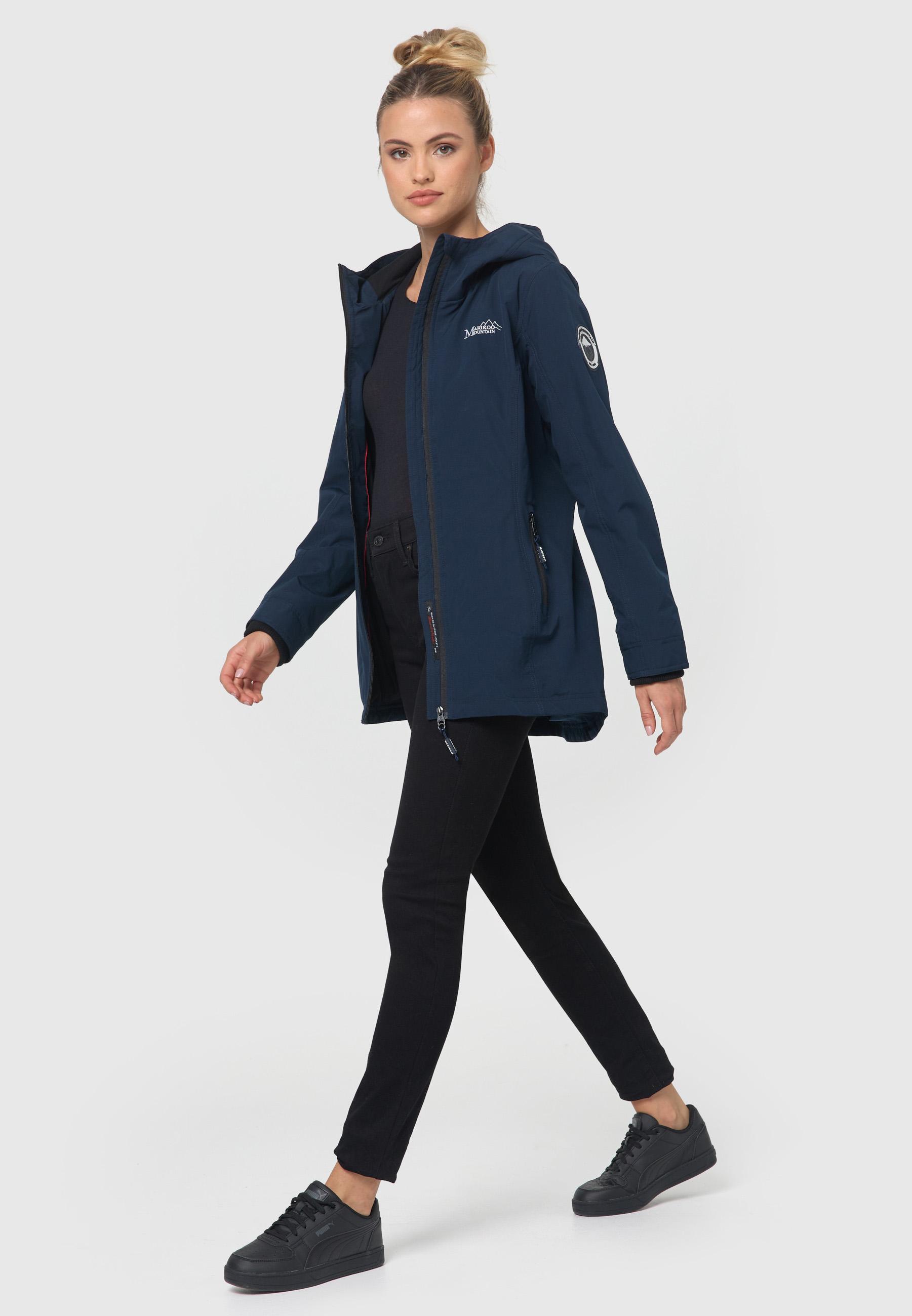 Übergangsjacke Outdoorjacke mit Kapuze Honigbeere Navy