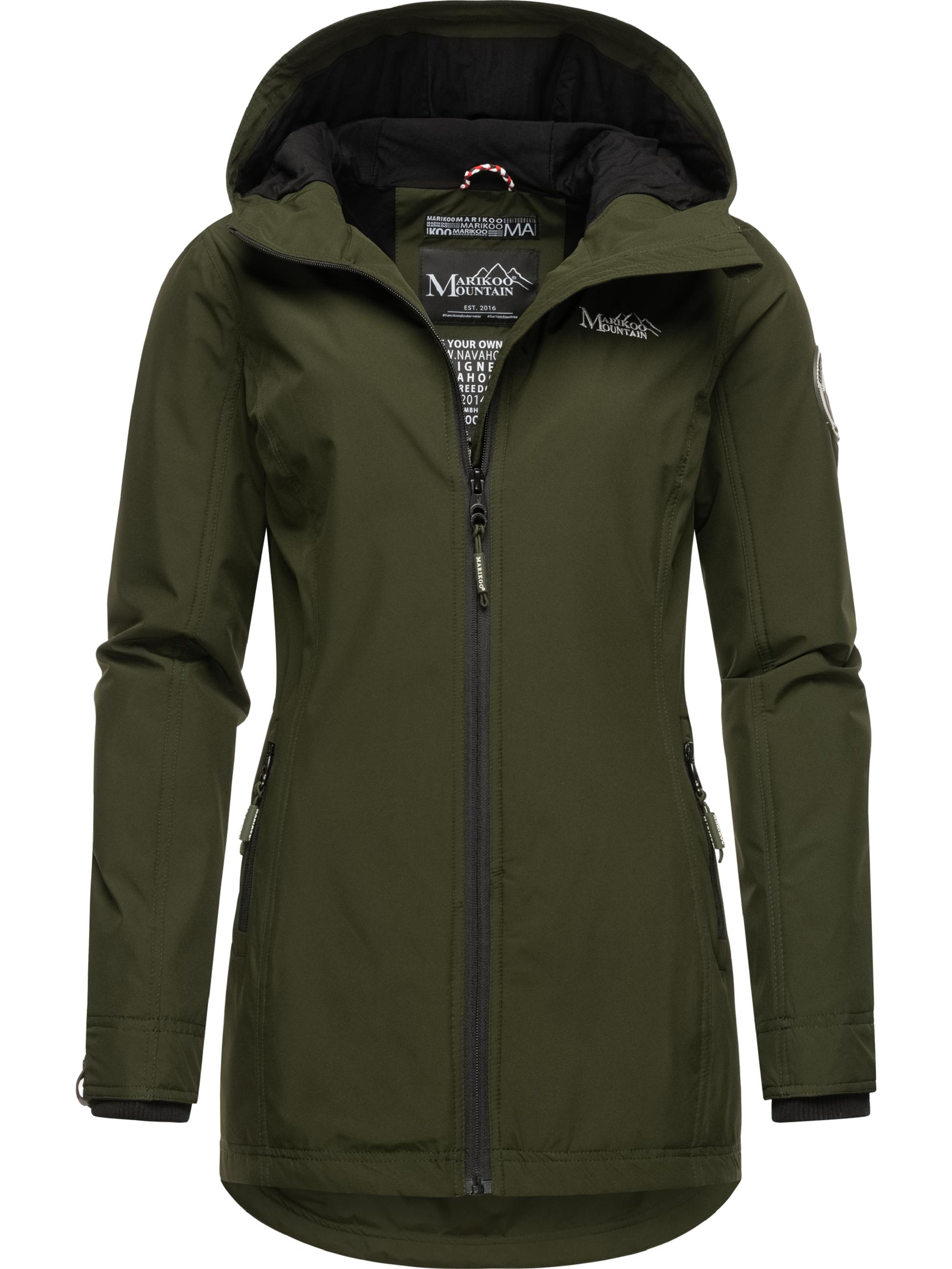 Übergangsjacke Outdoorjacke mit Kapuze Honigbeere Olive