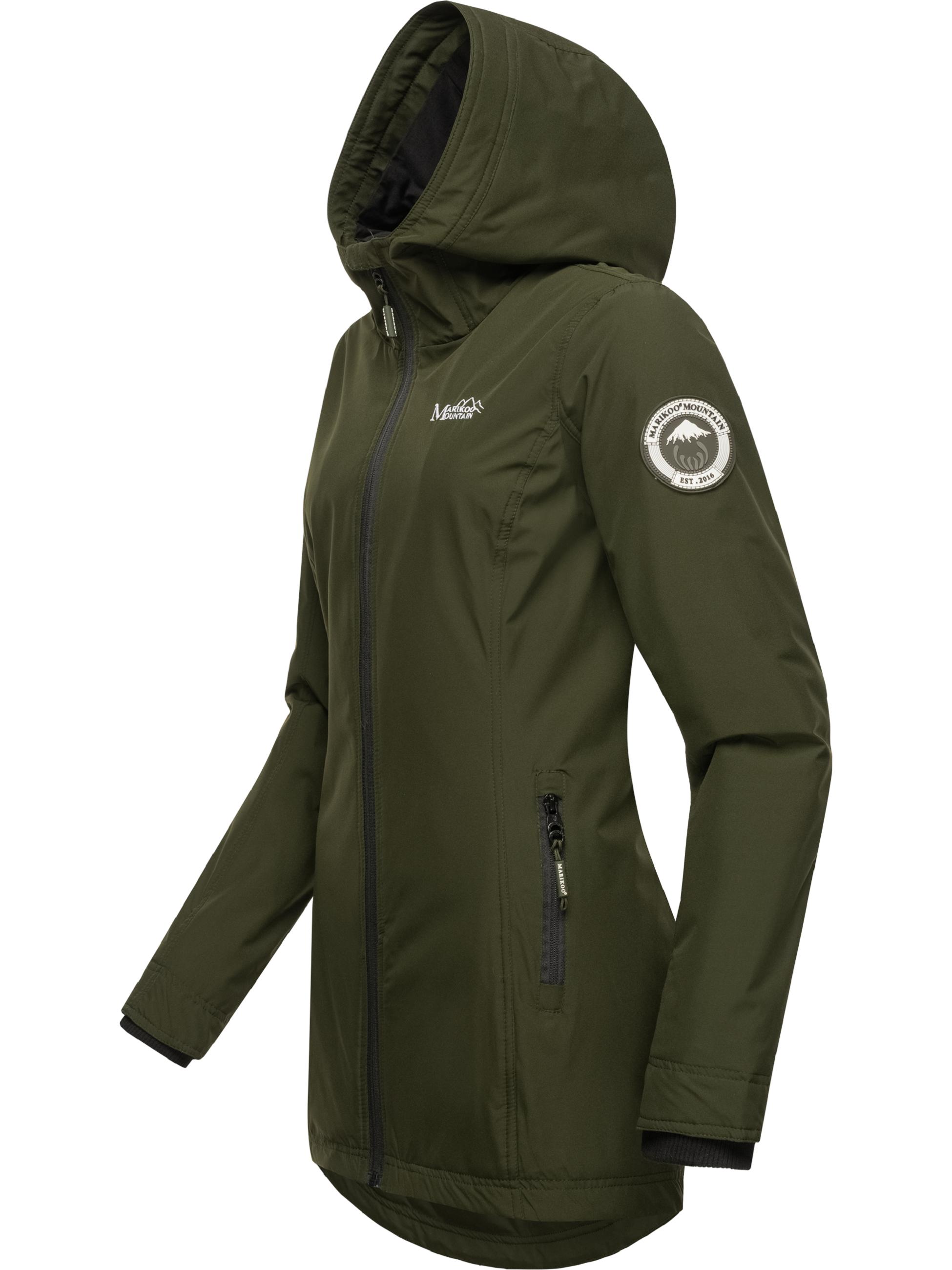 Übergangsjacke Outdoorjacke mit Kapuze Honigbeere Olive