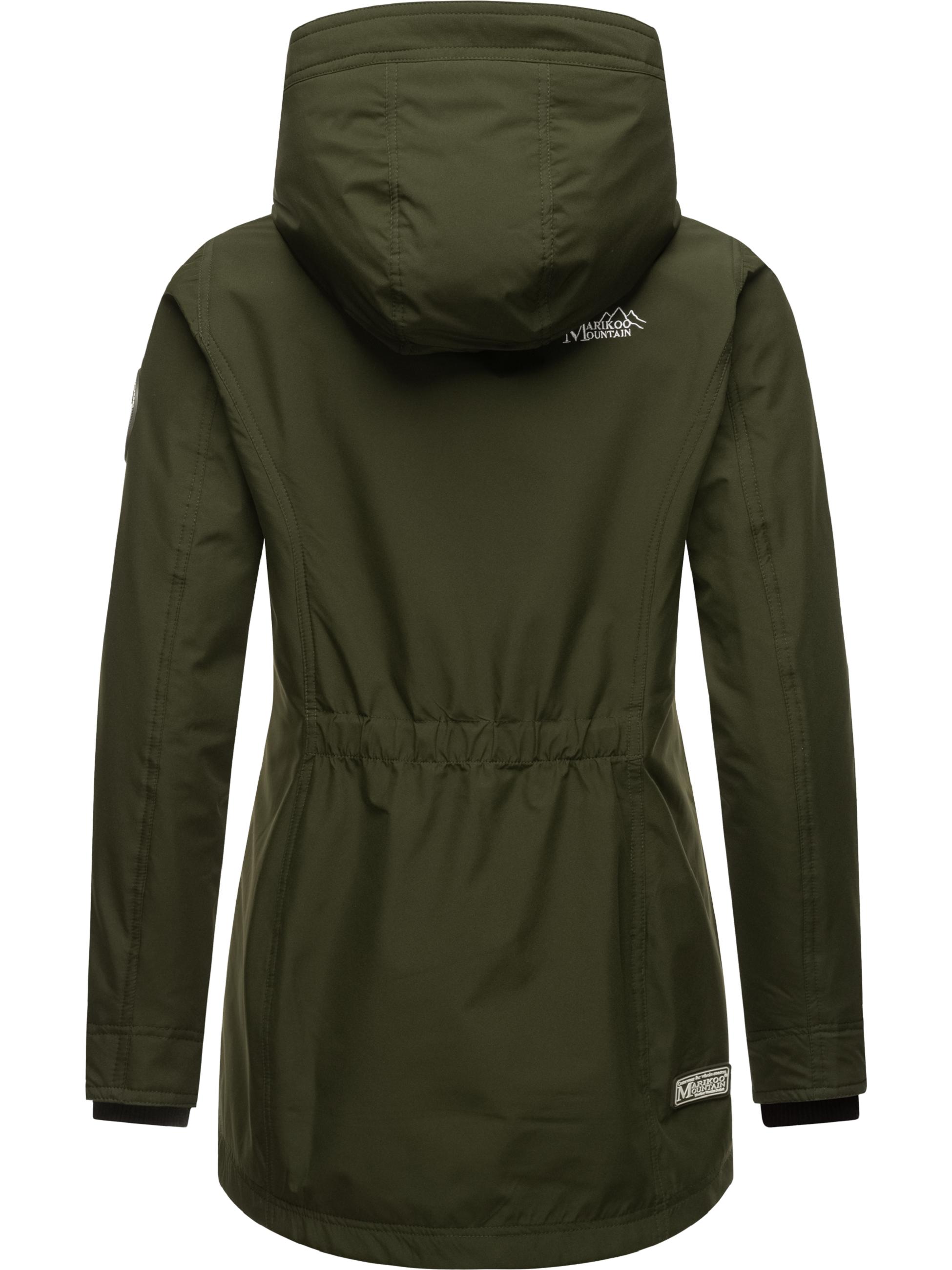 Übergangsjacke Outdoorjacke mit Kapuze Honigbeere Olive