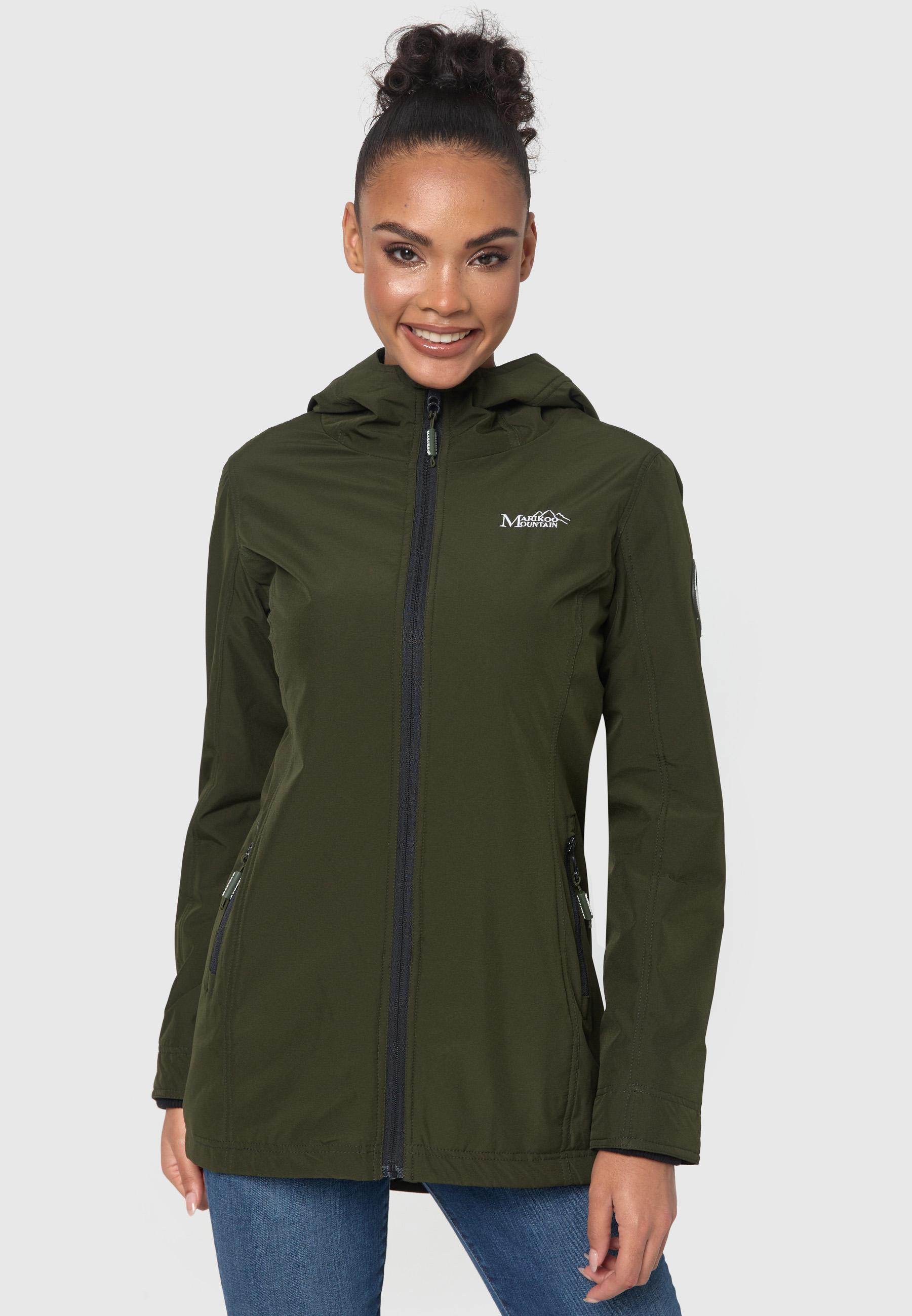 Übergangsjacke Outdoorjacke mit Kapuze Honigbeere Olive