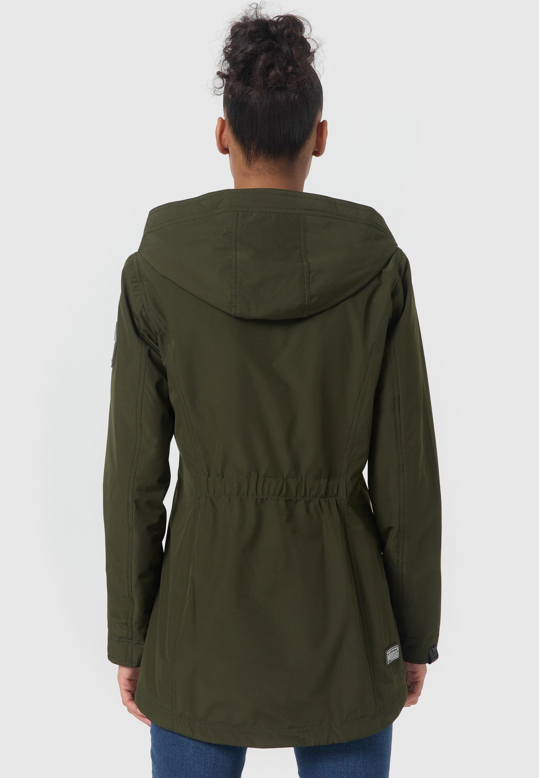 Übergangsjacke Outdoorjacke mit Kapuze Honigbeere Olive