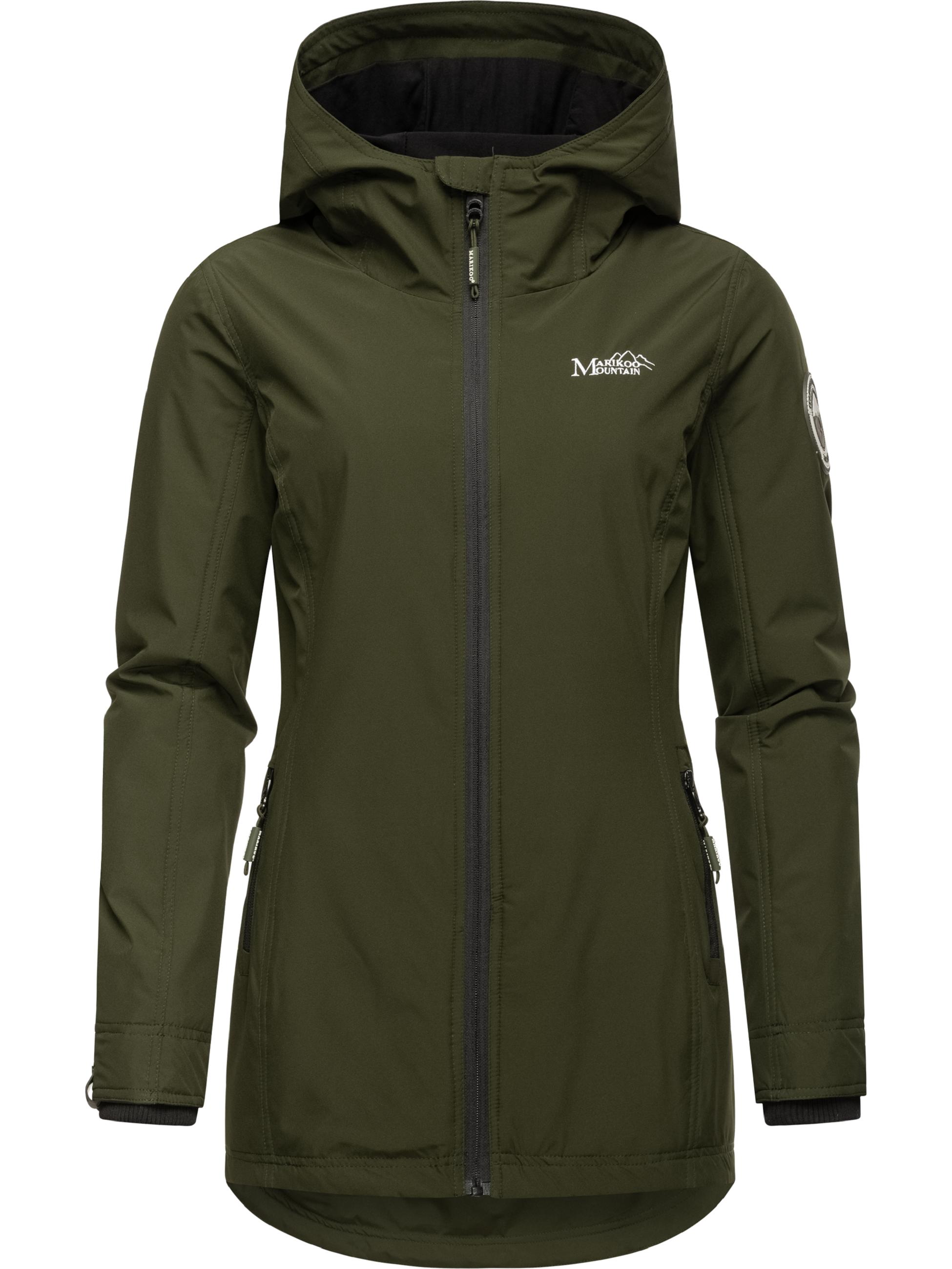 Übergangsjacke Outdoorjacke mit Kapuze Honigbeere Olive