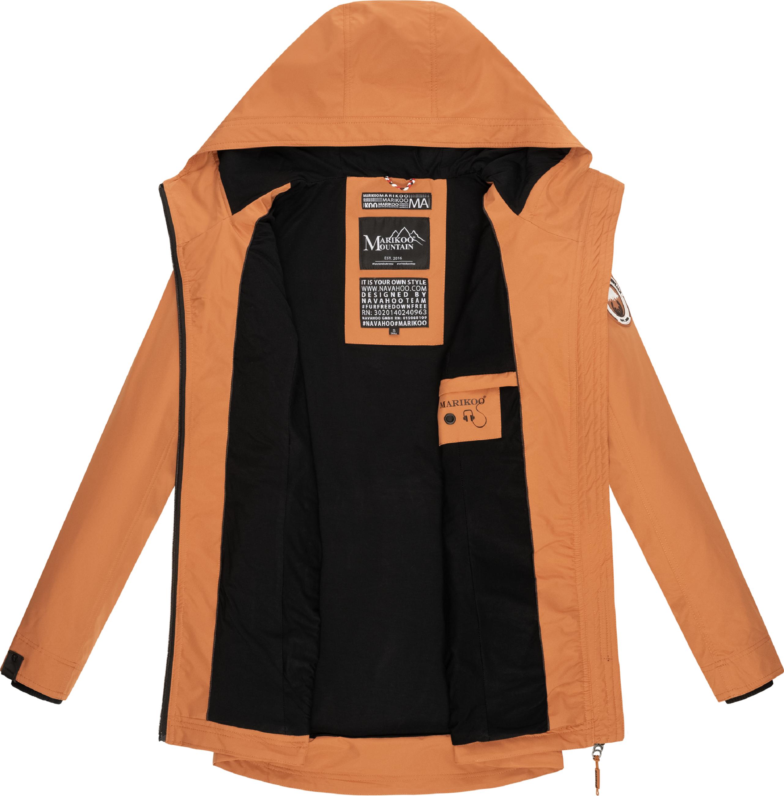 Übergangsjacke Outdoorjacke mit Kapuze Honigbeere Rusty Cinnamon