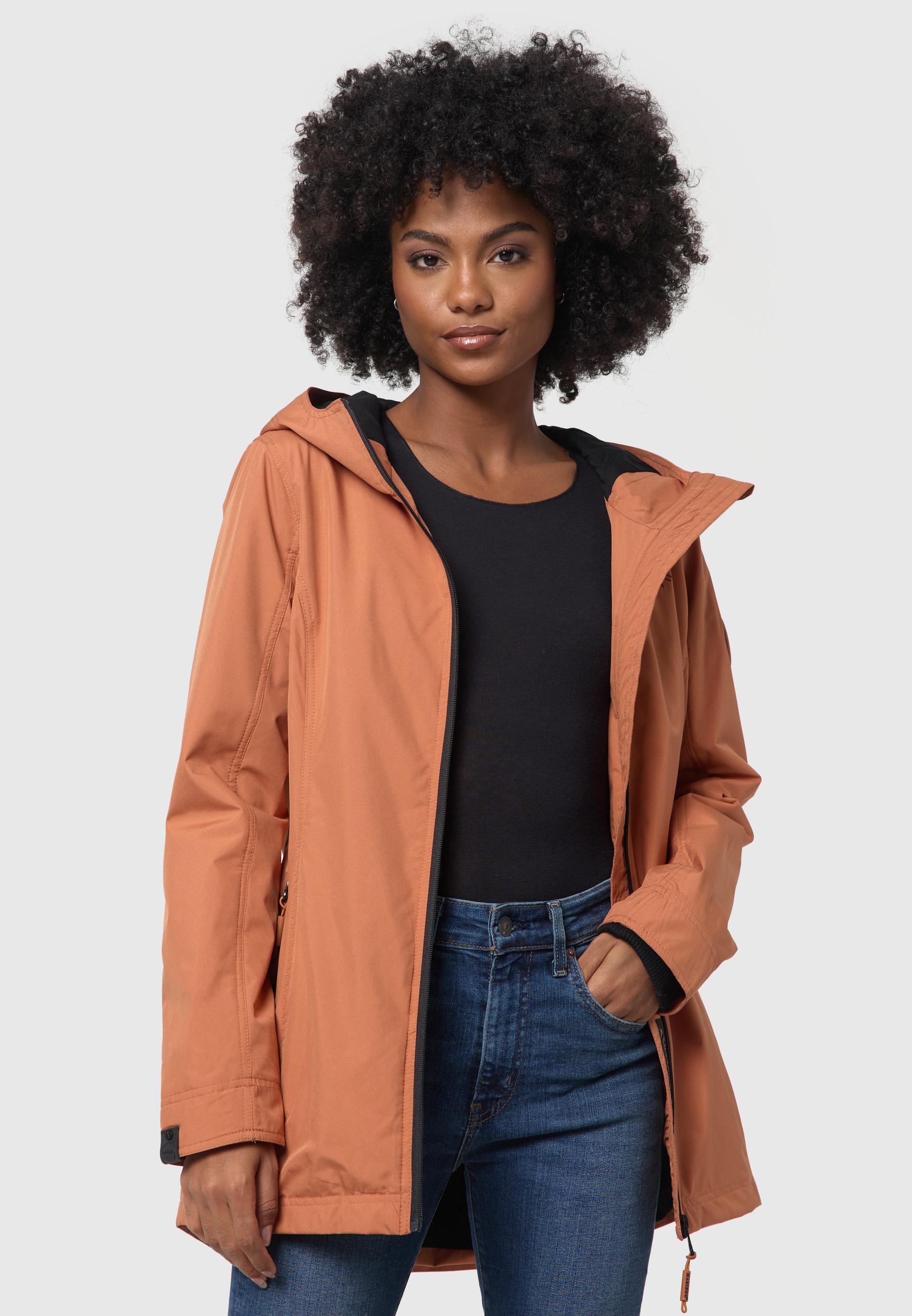 Übergangsjacke Outdoorjacke mit Kapuze Honigbeere Rusty Cinnamon