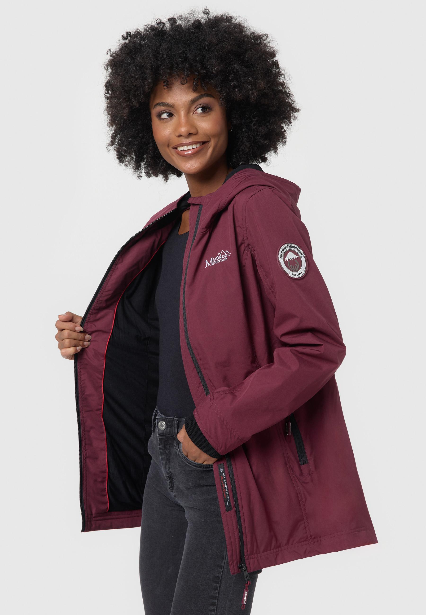 Übergangsjacke Outdoorjacke mit Kapuze Honigbeere Wine