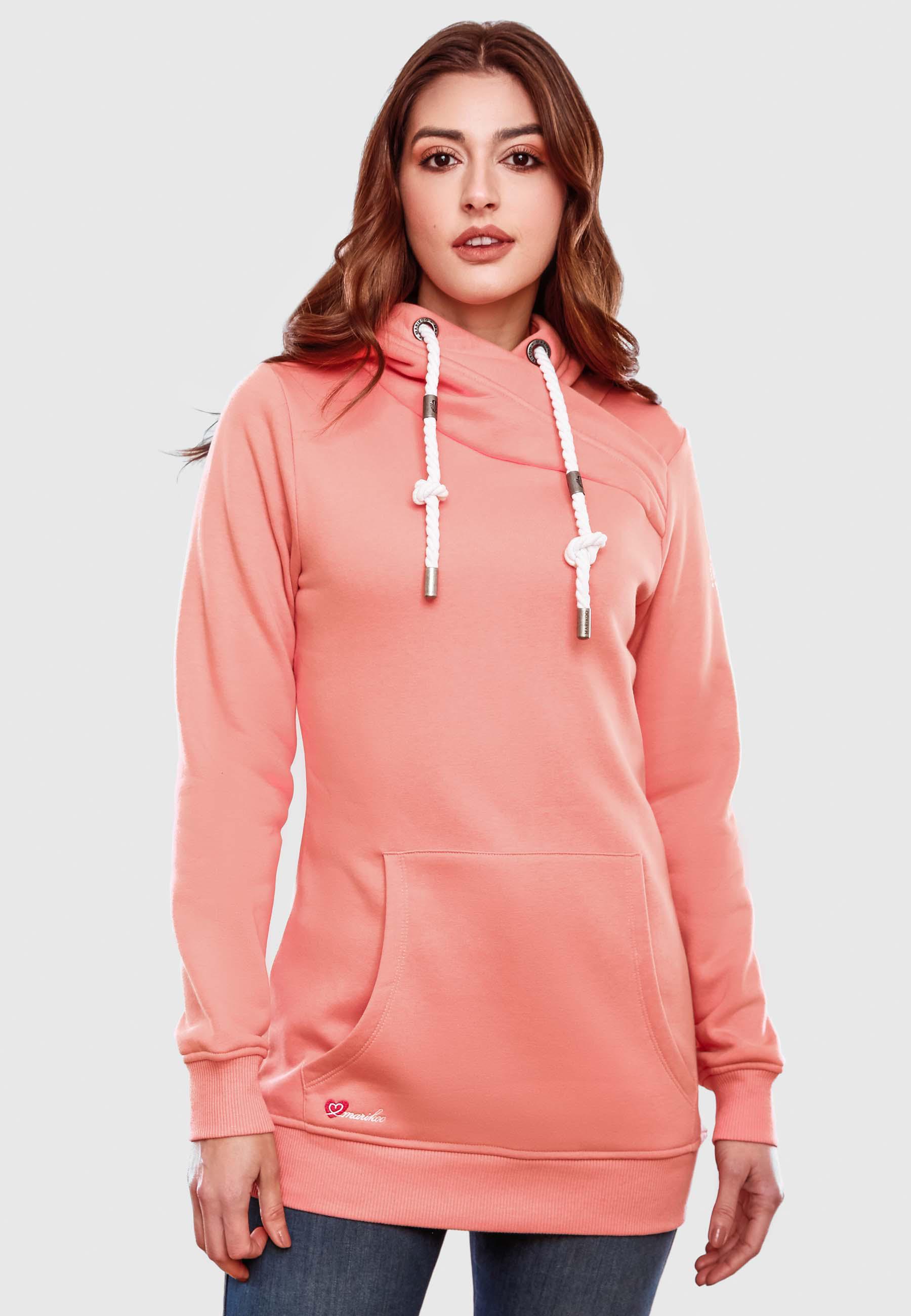 Extraweicher, langer Hoodie "Izuyaa" Apricot