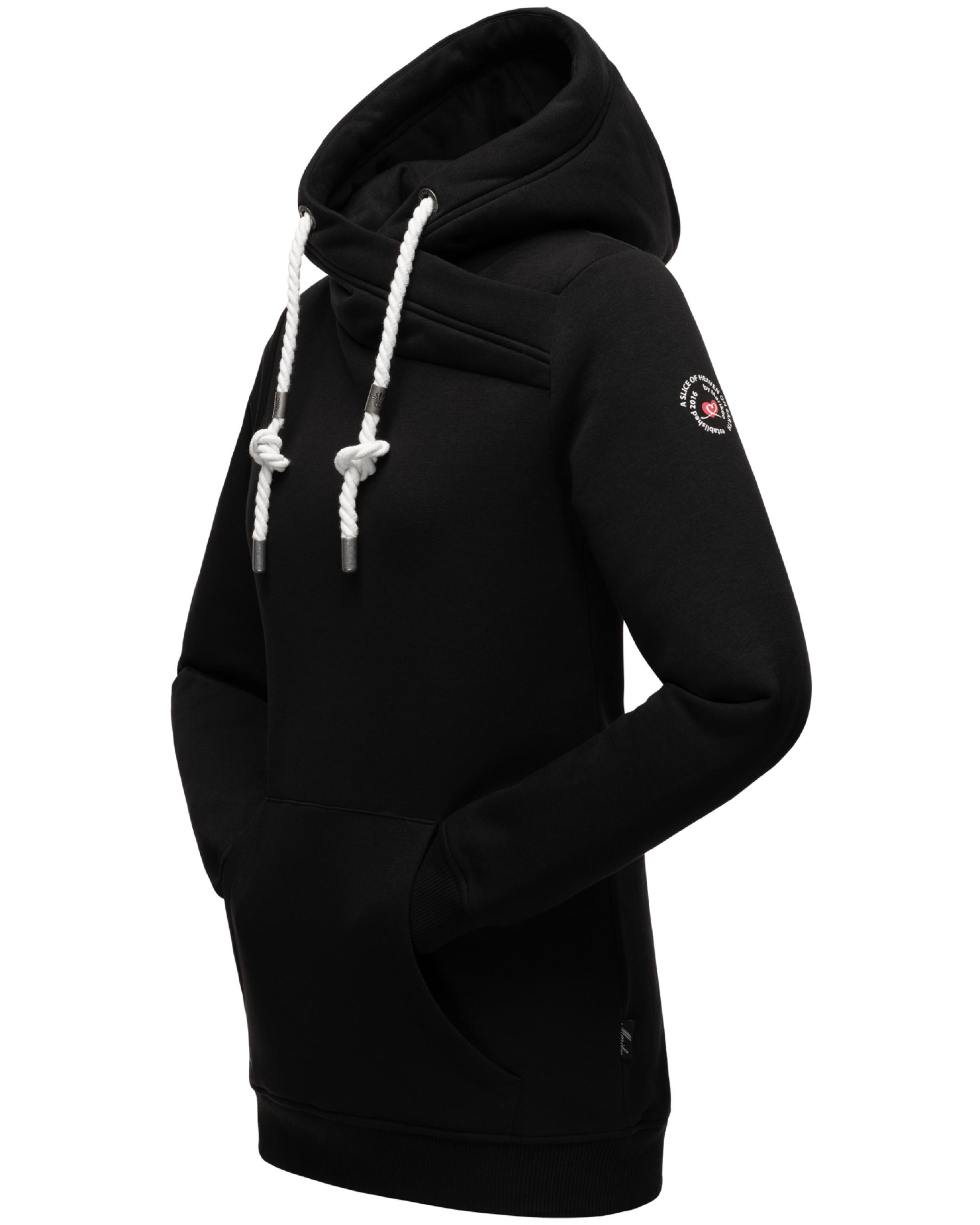 Extraweicher, langer Hoodie "Izuyaa" Black