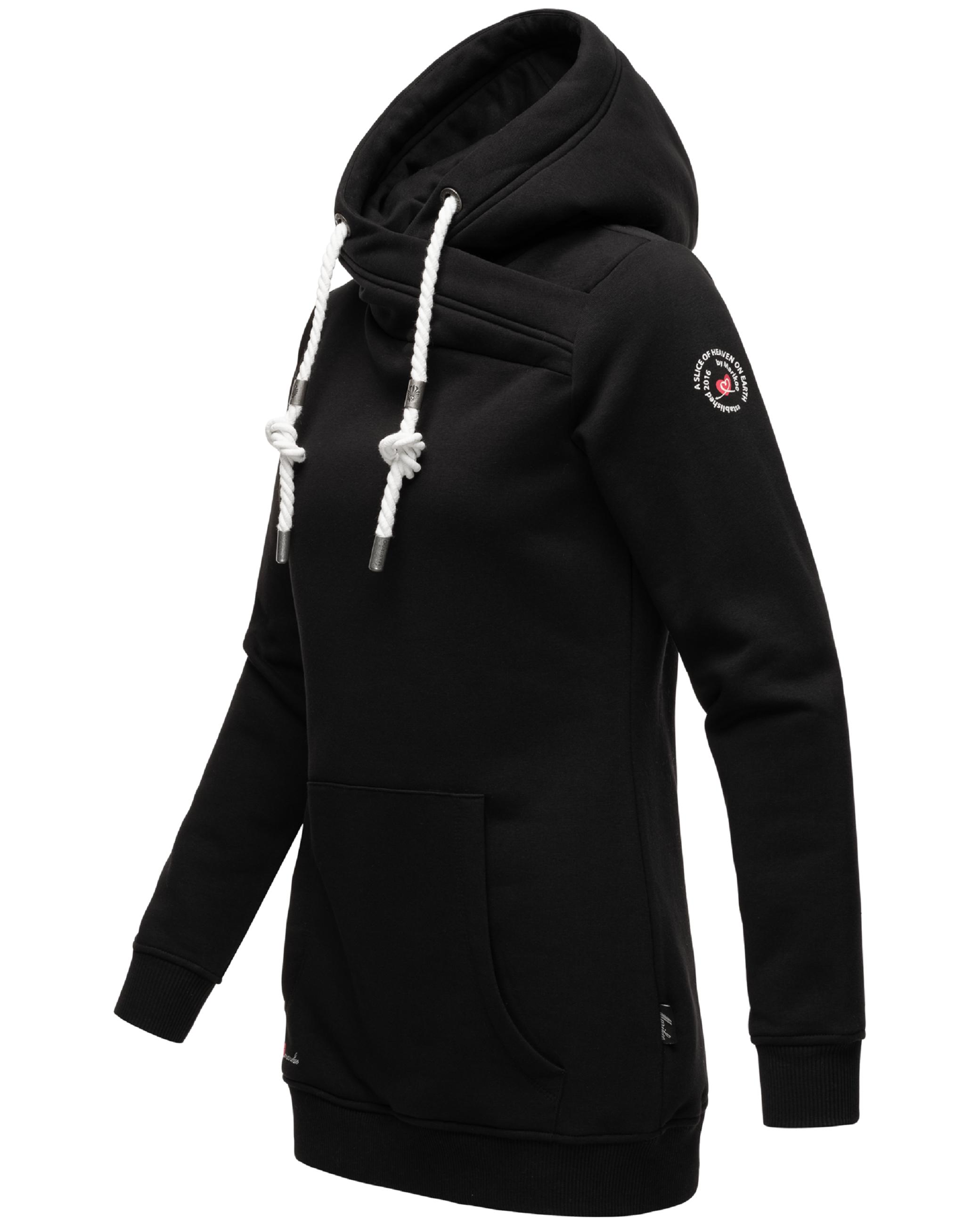 Extraweicher, langer Hoodie "Izuyaa" Black