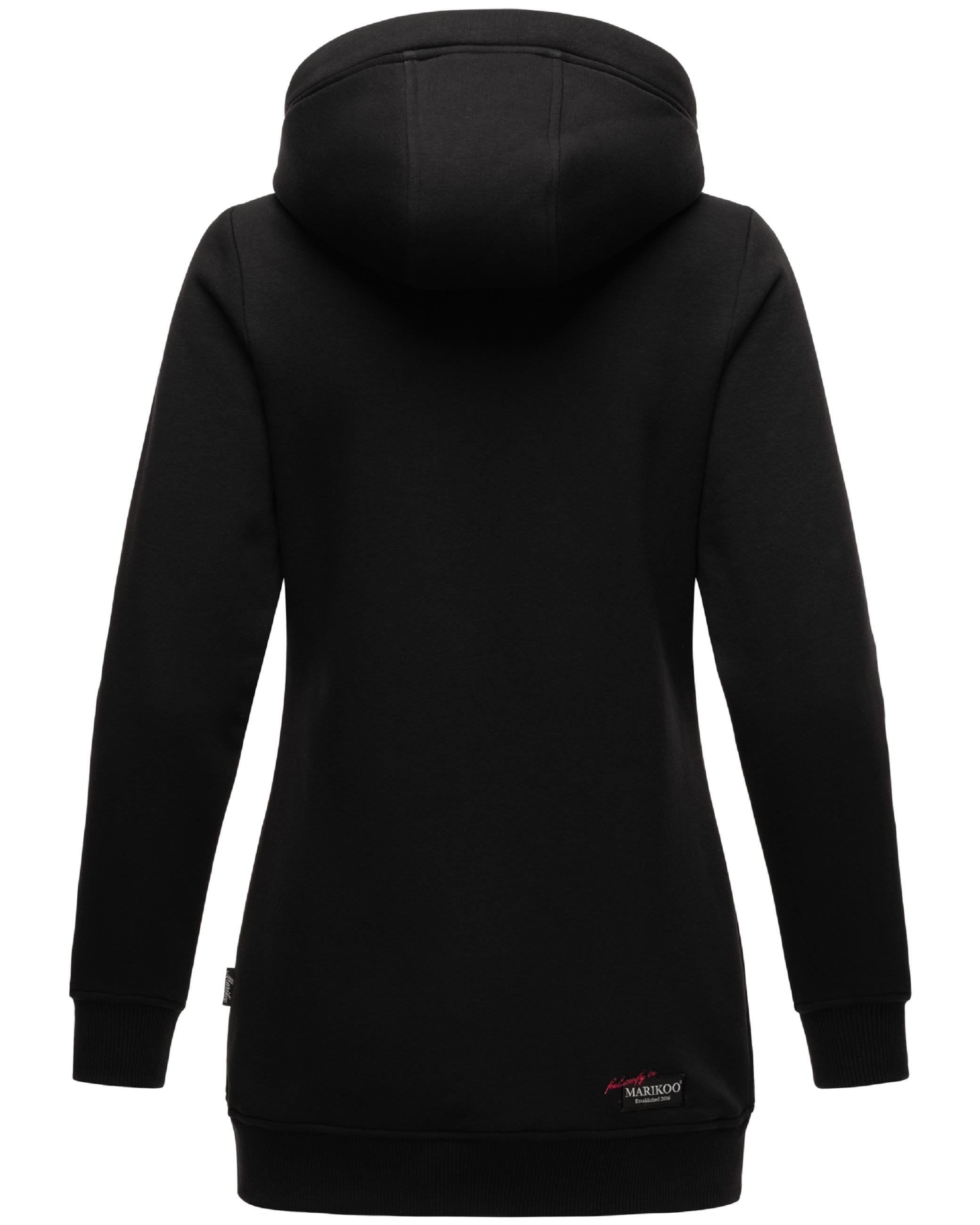 Extraweicher, langer Hoodie "Izuyaa" Black