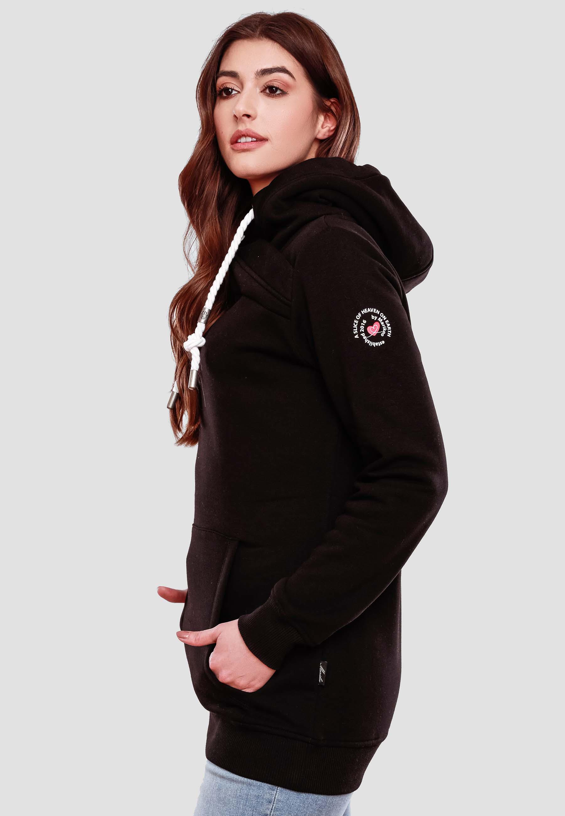 Extraweicher, langer Hoodie "Izuyaa" Black