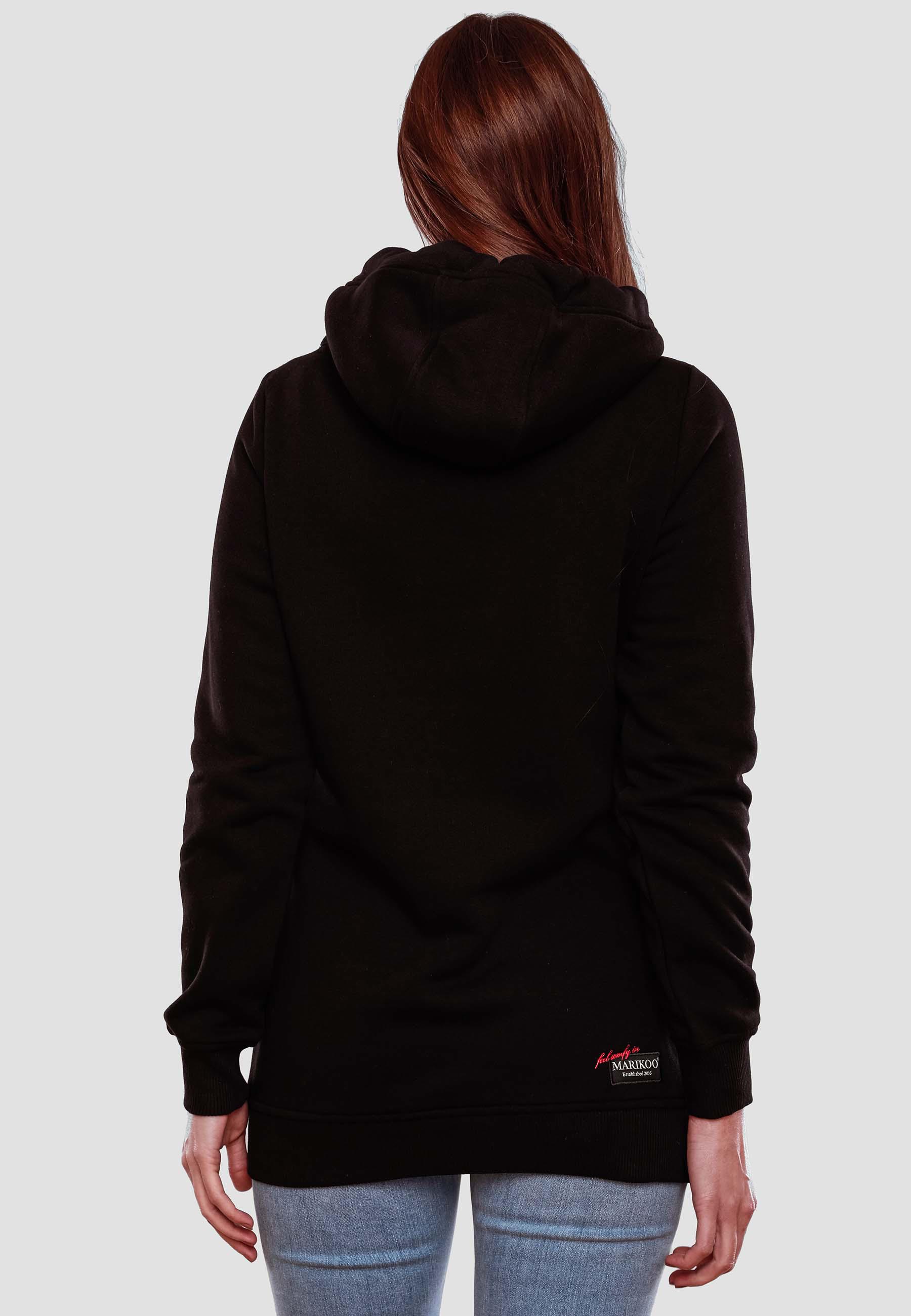 Extraweicher, langer Hoodie "Izuyaa" Black