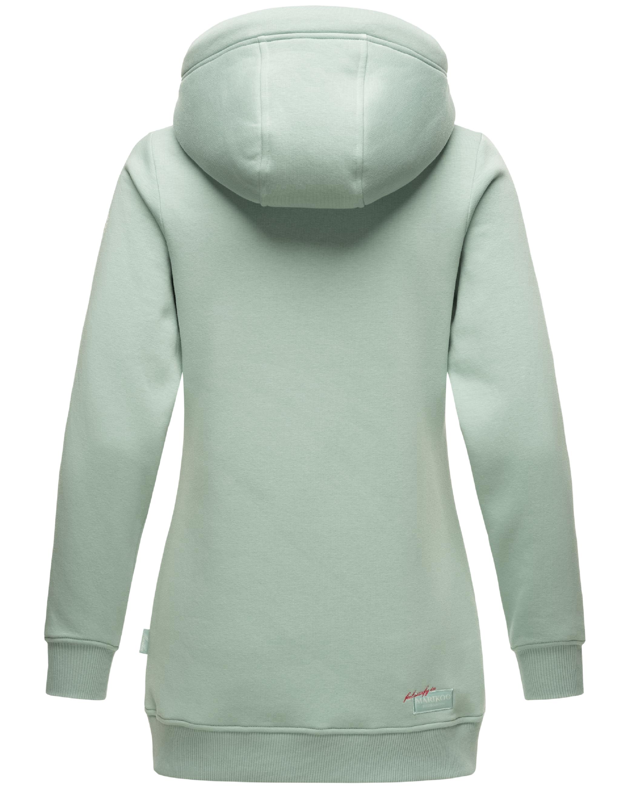 Extraweicher, langer Hoodie "Izuyaa" Dusty Mint Melange