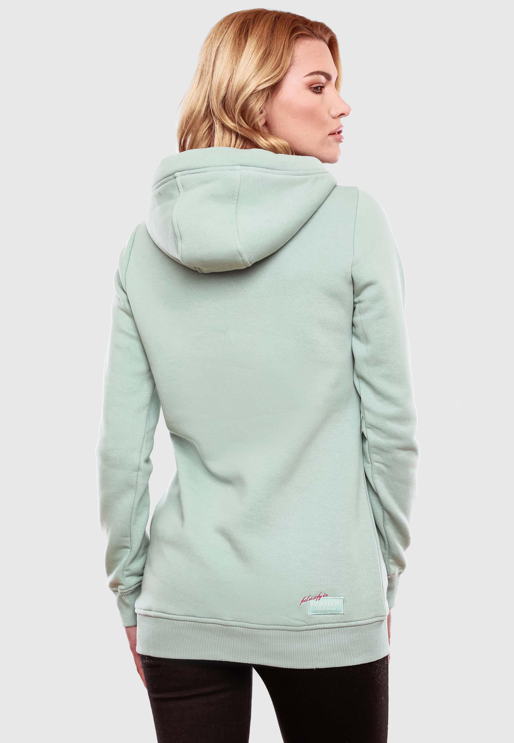 Extraweicher, langer Hoodie "Izuyaa" Dusty Mint Melange