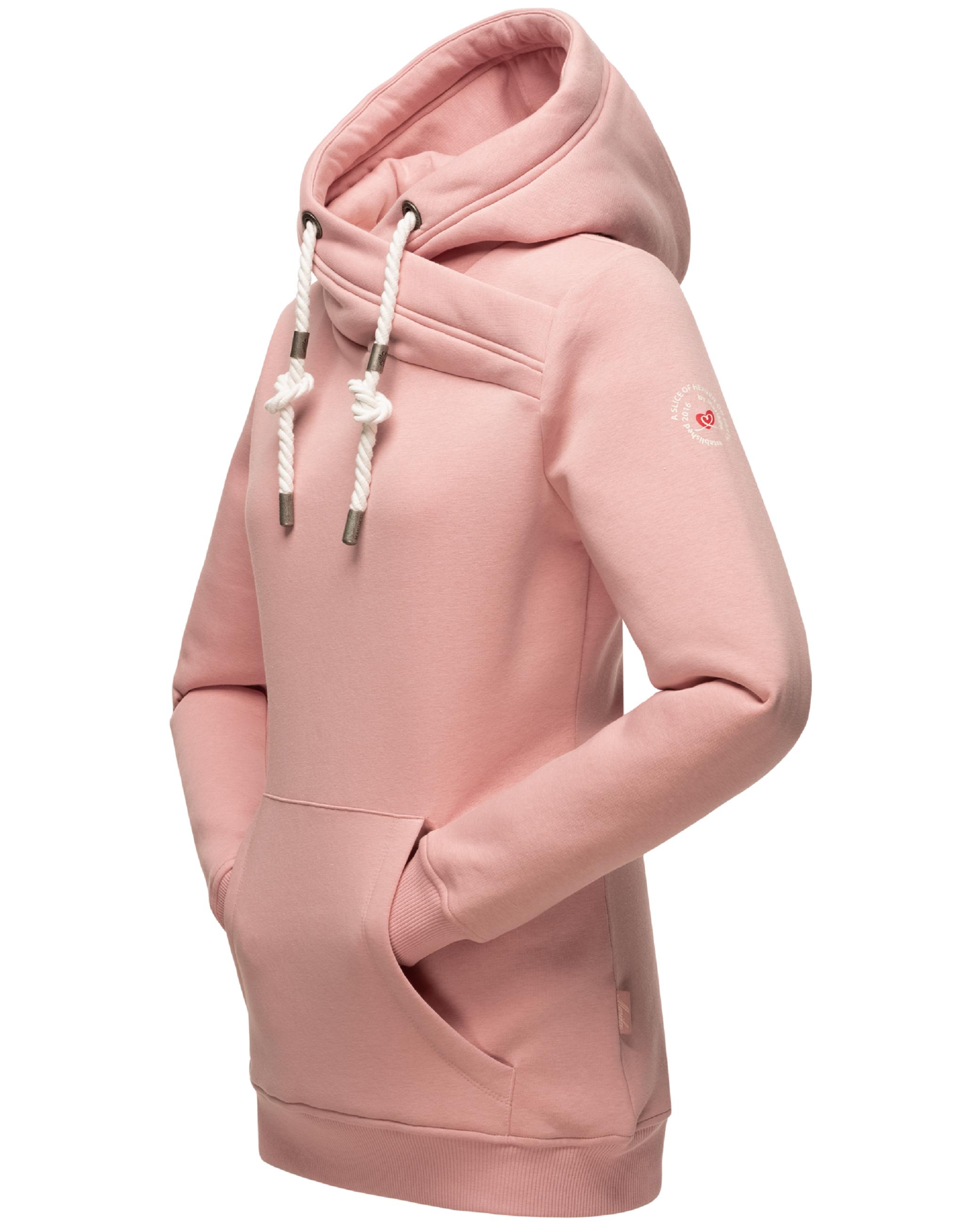 Extraweicher, langer Hoodie "Izuyaa" Powder Rose