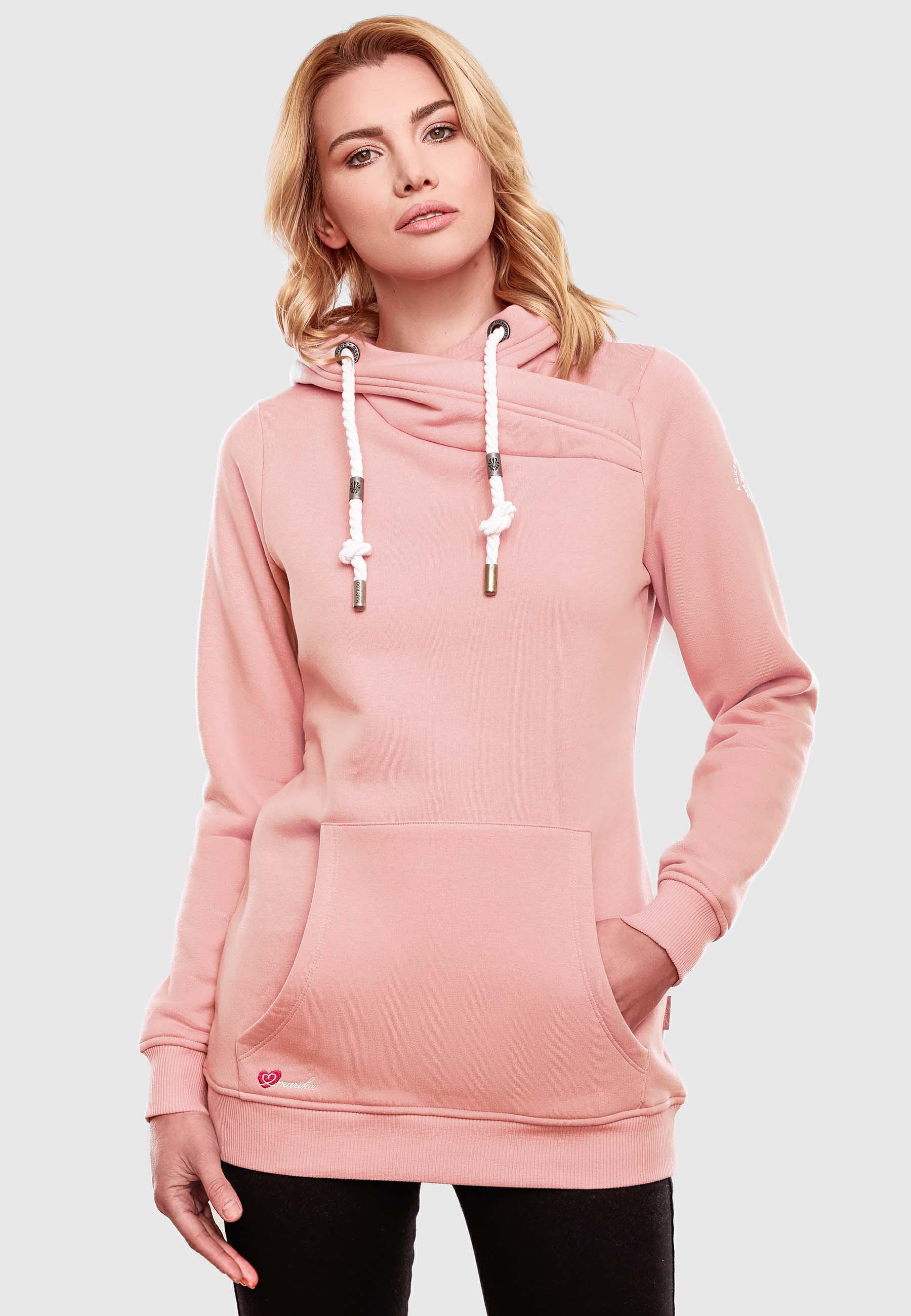 Extraweicher, langer Hoodie "Izuyaa" Powder Rose