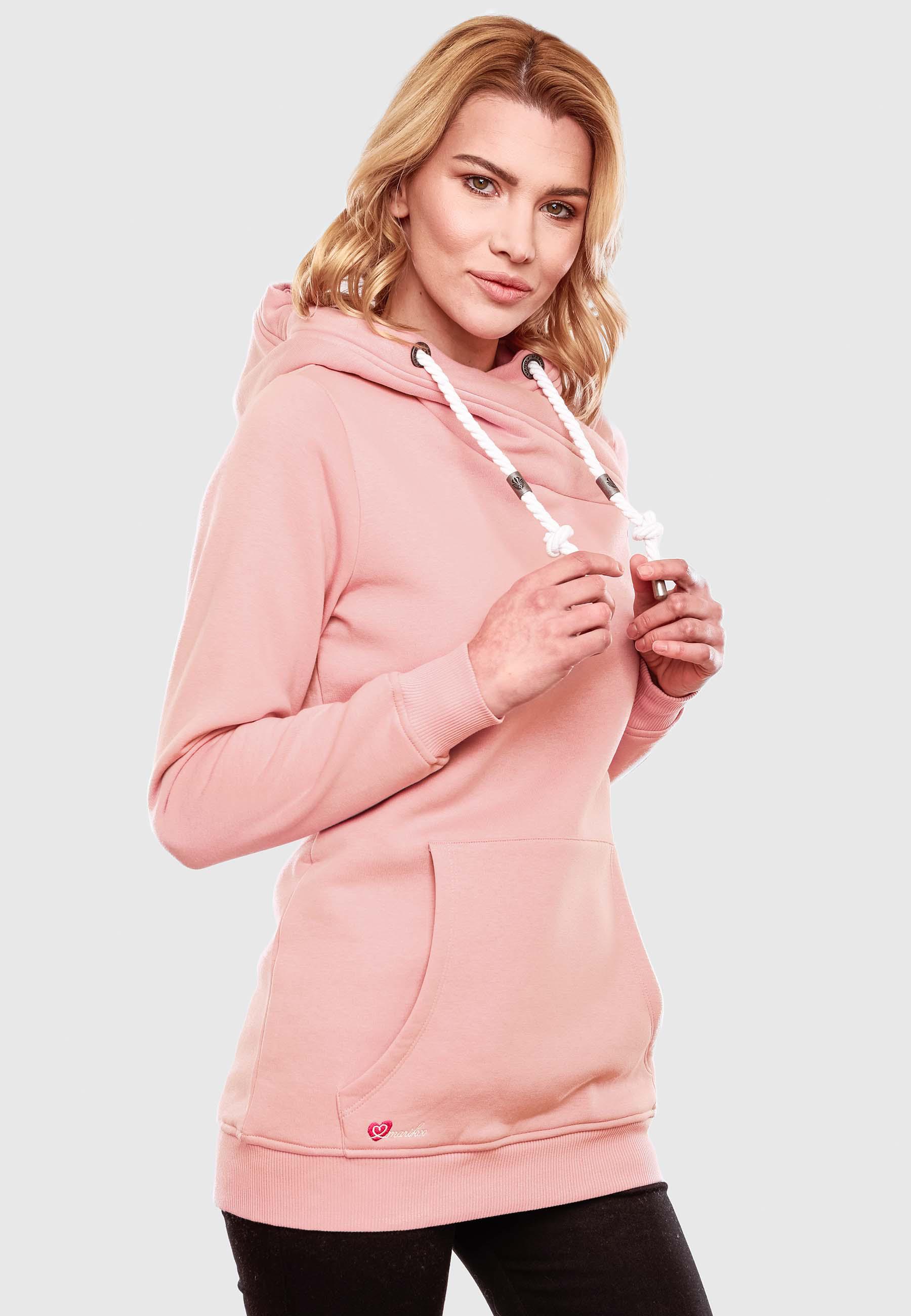 Extraweicher, langer Hoodie "Izuyaa" Powder Rose