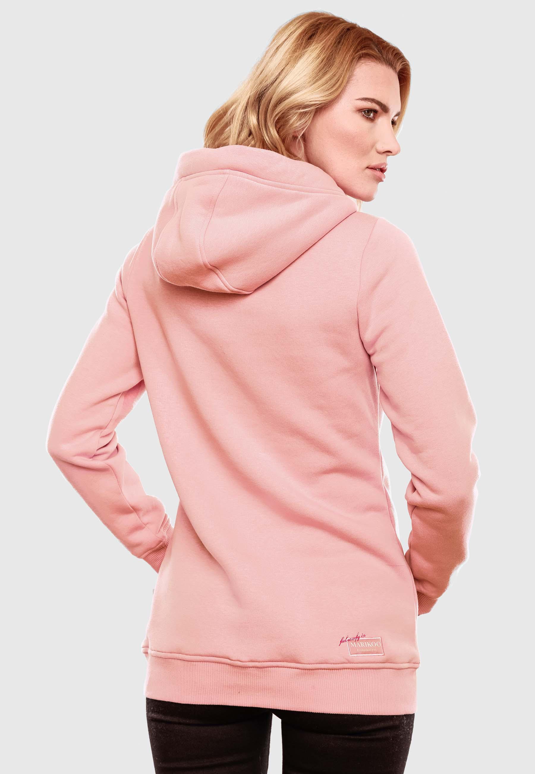 Extraweicher, langer Hoodie "Izuyaa" Powder Rose