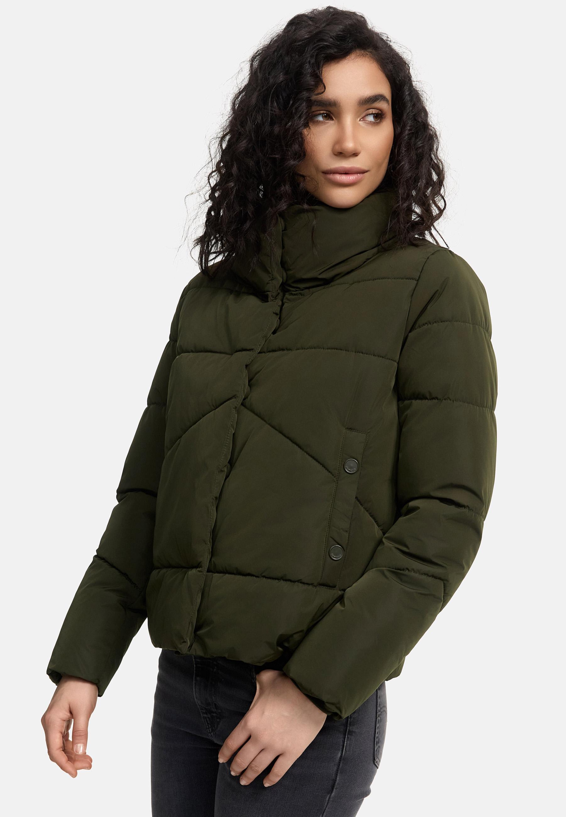 Warme Winterjacke mit hohem Kragen "Jalliaa 16" Dark Olive