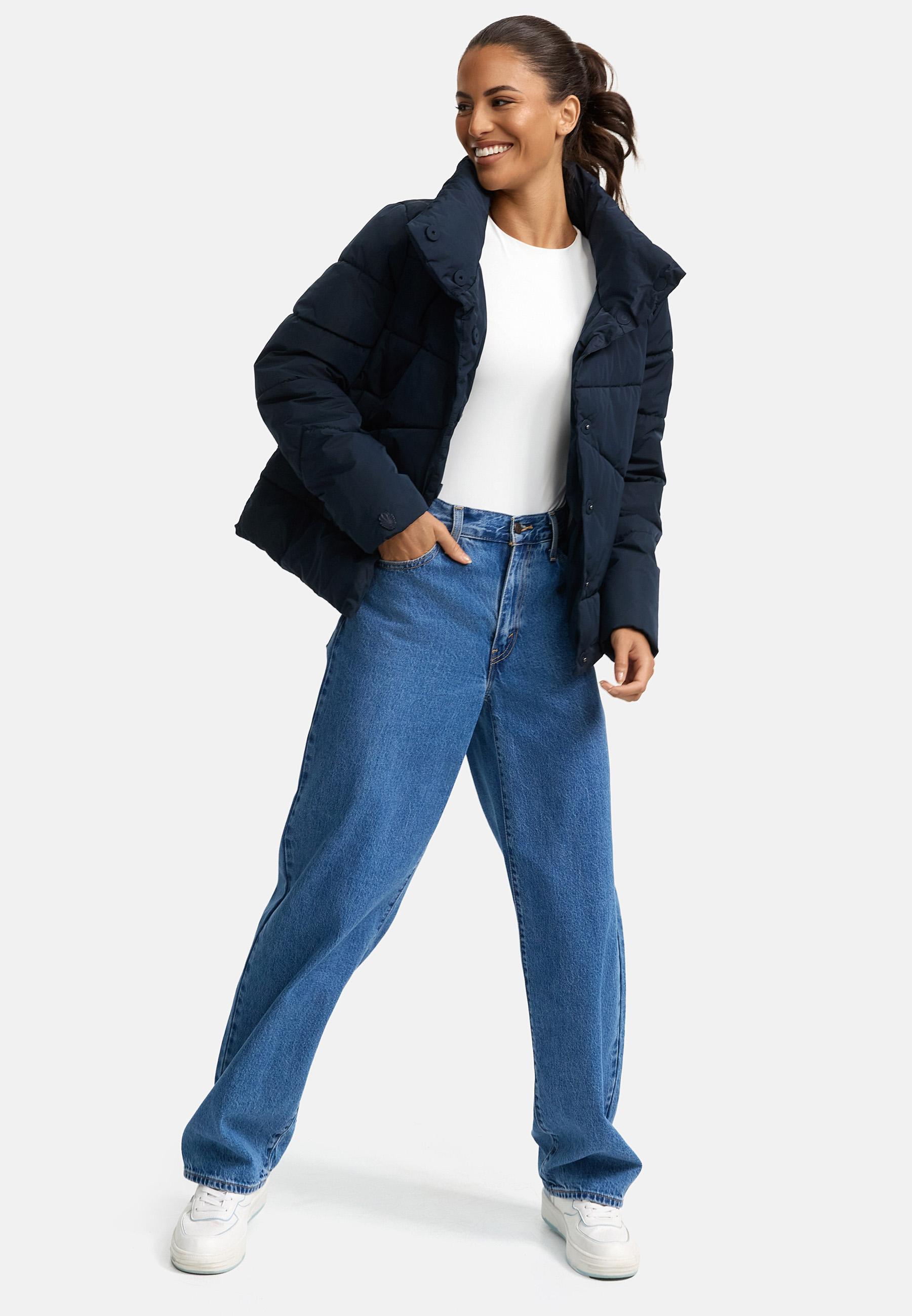 Warme Winterjacke mit hohem Kragen "Jalliaa 16" Navy