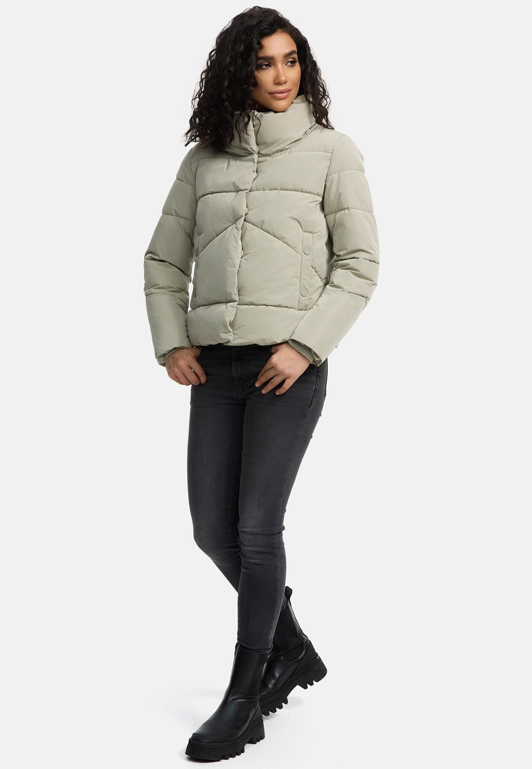 Warme Winterjacke mit hohem Kragen "Jalliaa 16" Pebble Grey