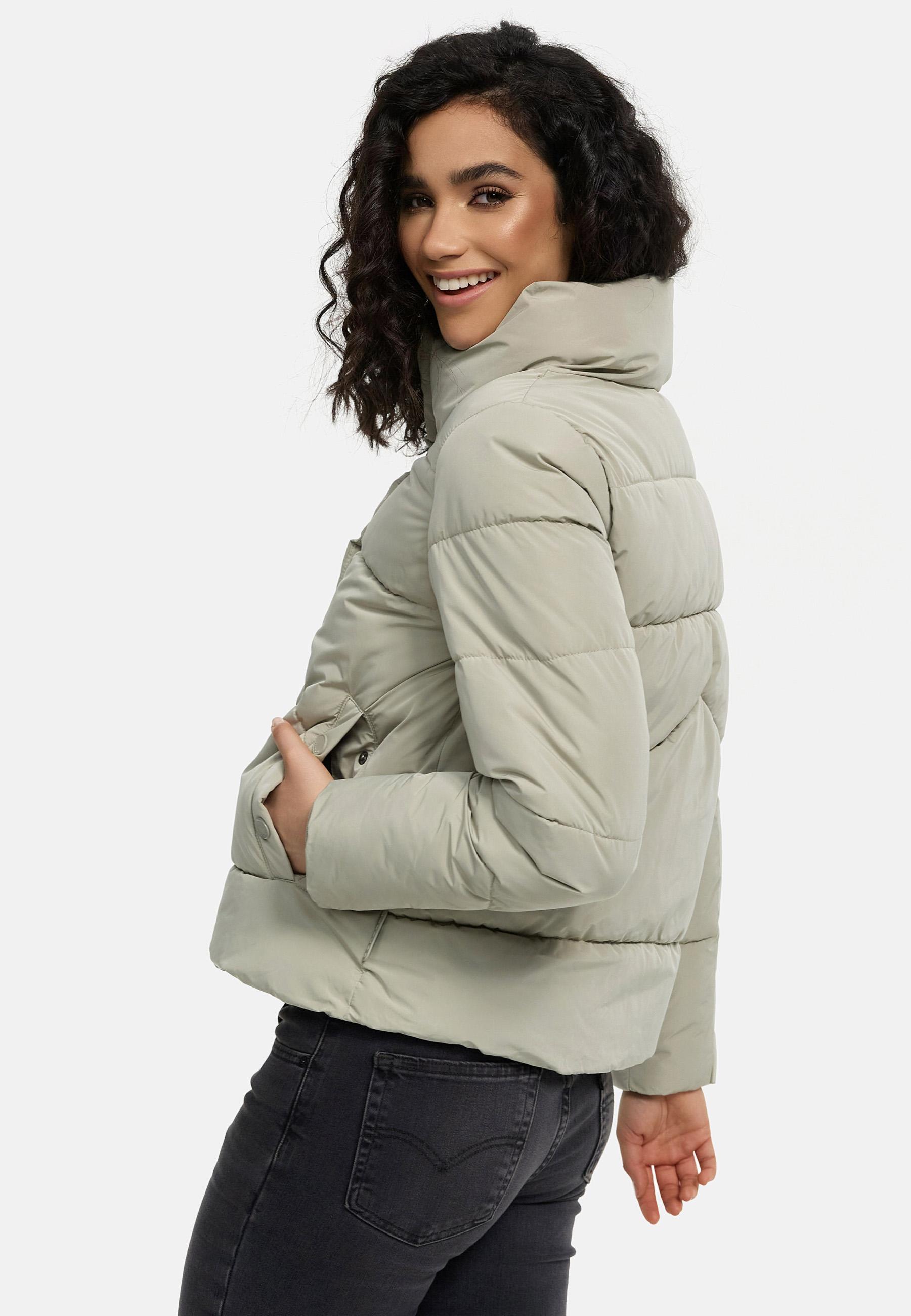 Warme Winterjacke mit hohem Kragen "Jalliaa 16" Pebble Grey