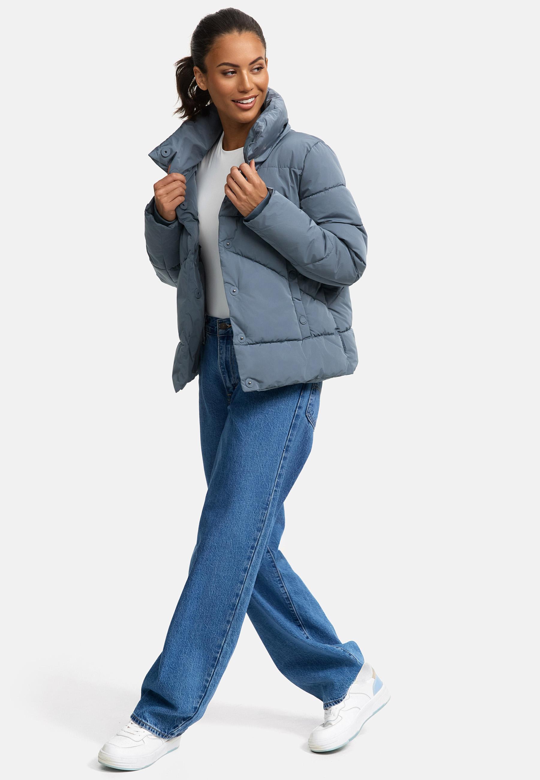 Warme Winterjacke mit hohem Kragen "Jalliaa 16" Stormy Blue