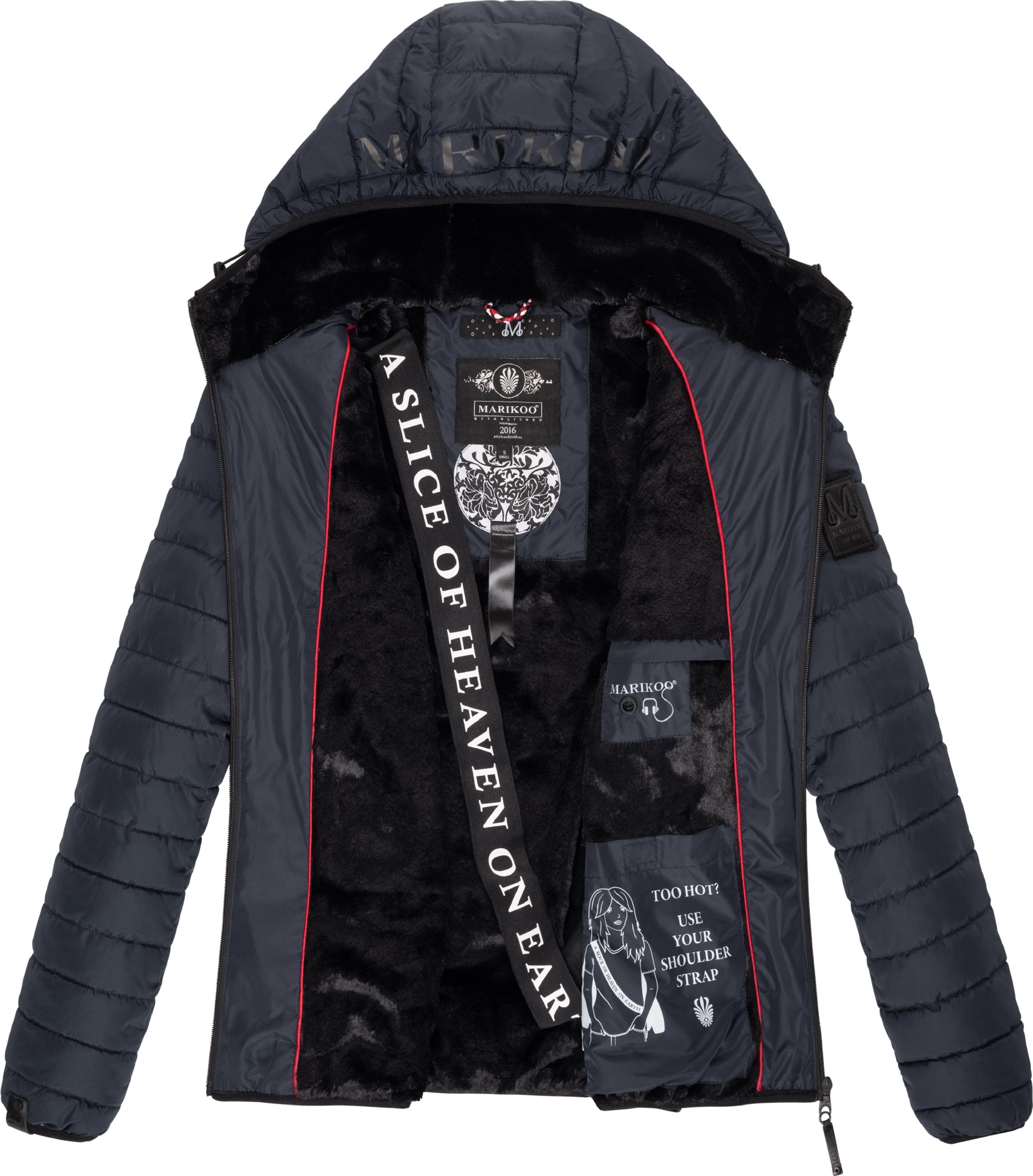 Winter Steppjacke mit Kapuze "Jaylaa" Navy