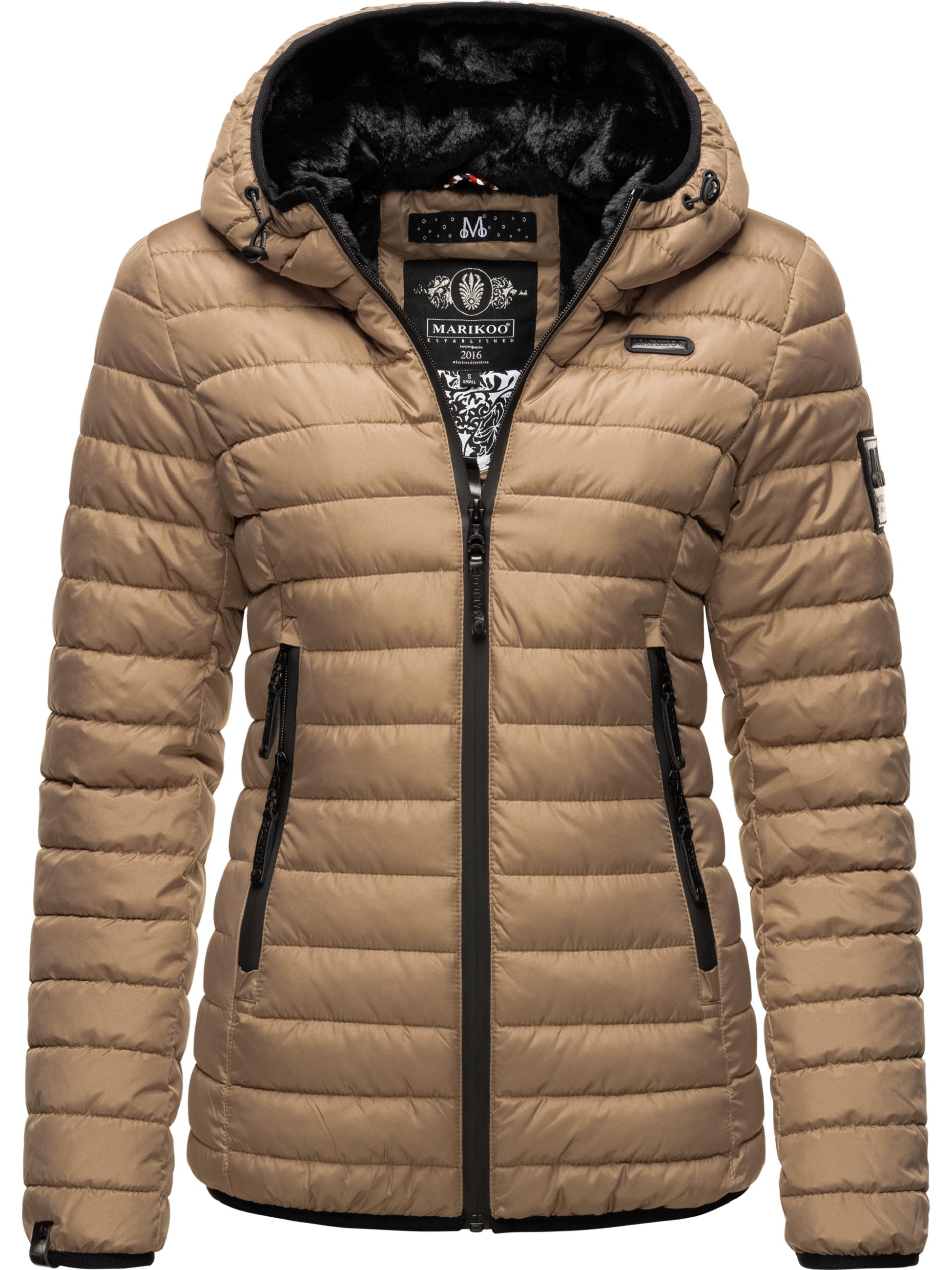 Winter Steppjacke mit Kapuze "Jaylaa" Taupe