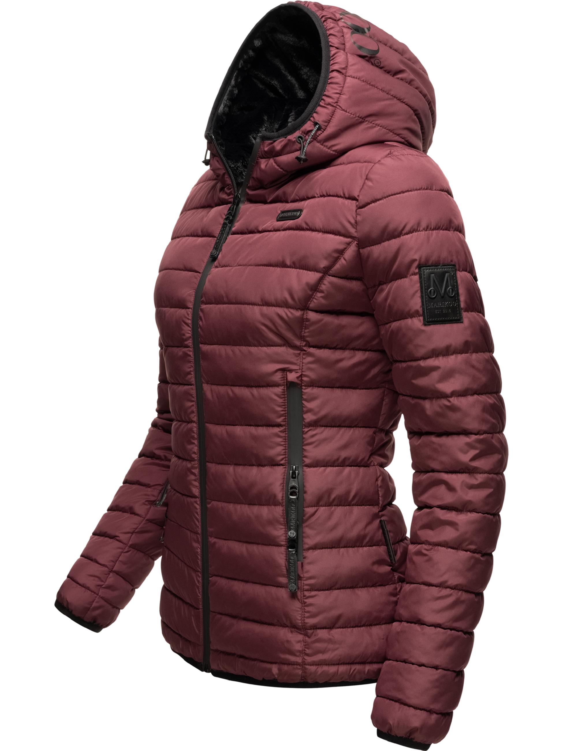 Winter Steppjacke mit Kapuze "Jaylaa" Wine