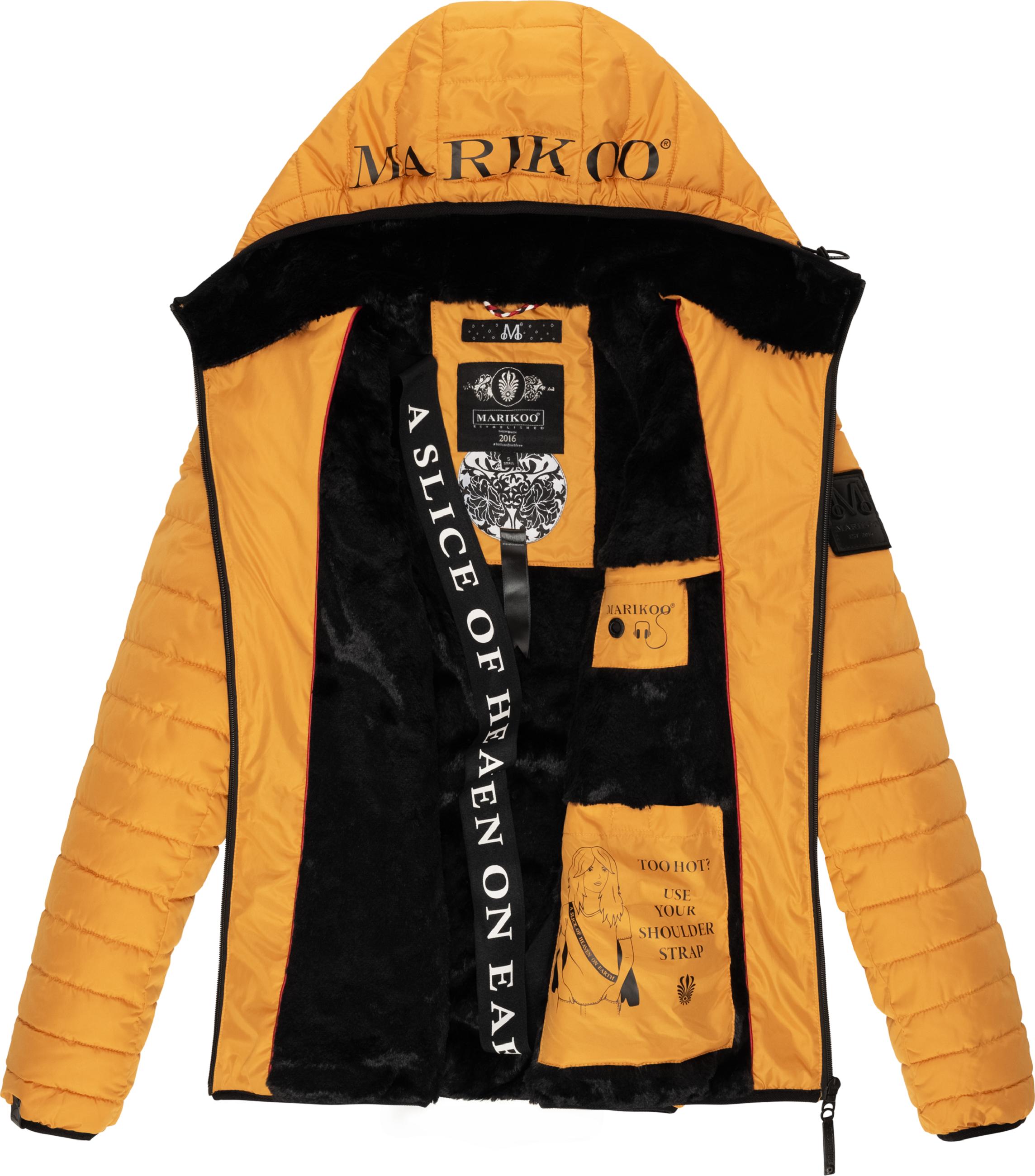 Winter Steppjacke mit Kapuze "Jaylaa" Yellow