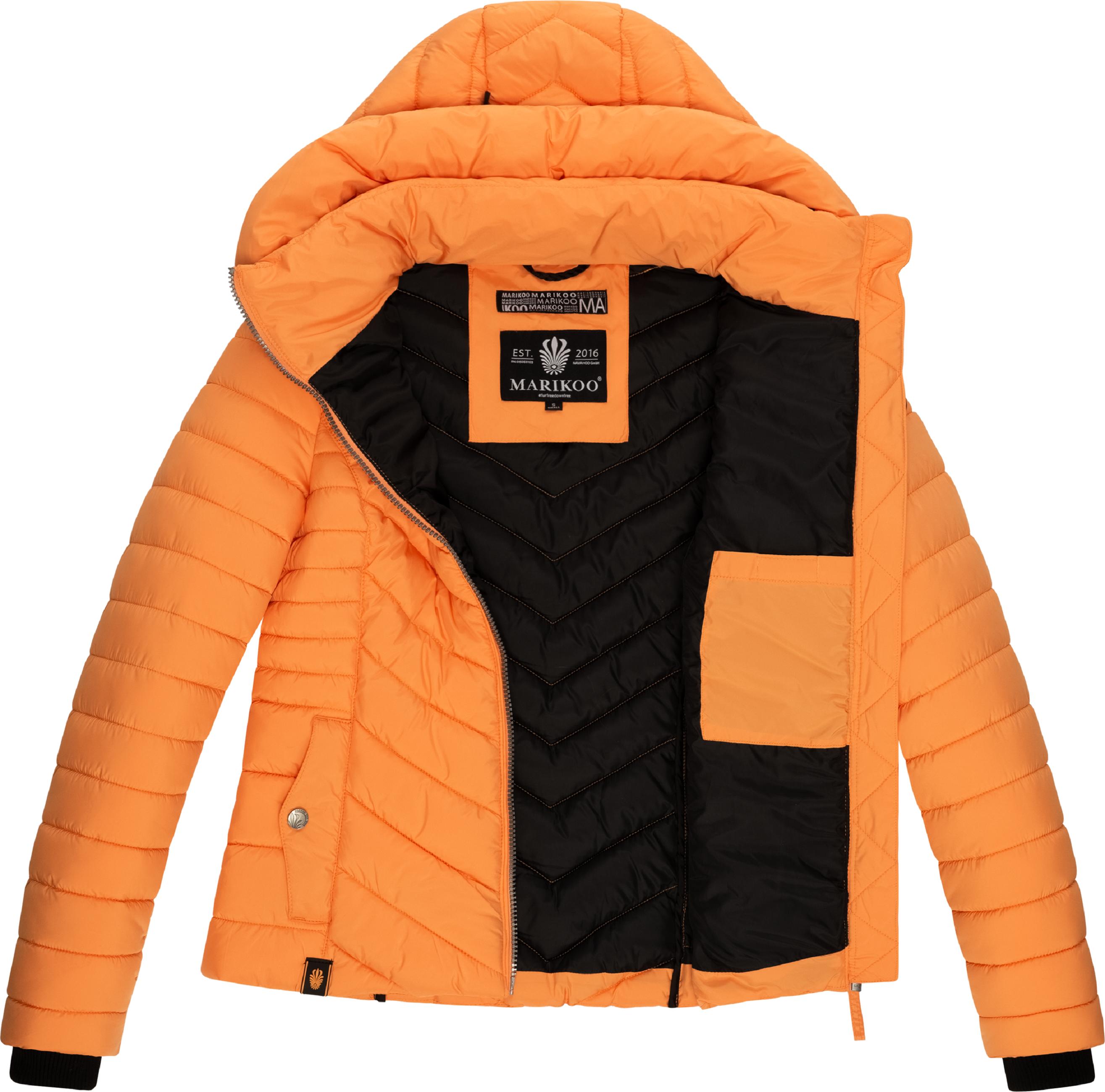 Steppjacke mit abnehmbarer Kapuze "Kagomee" Apricot Sorbet