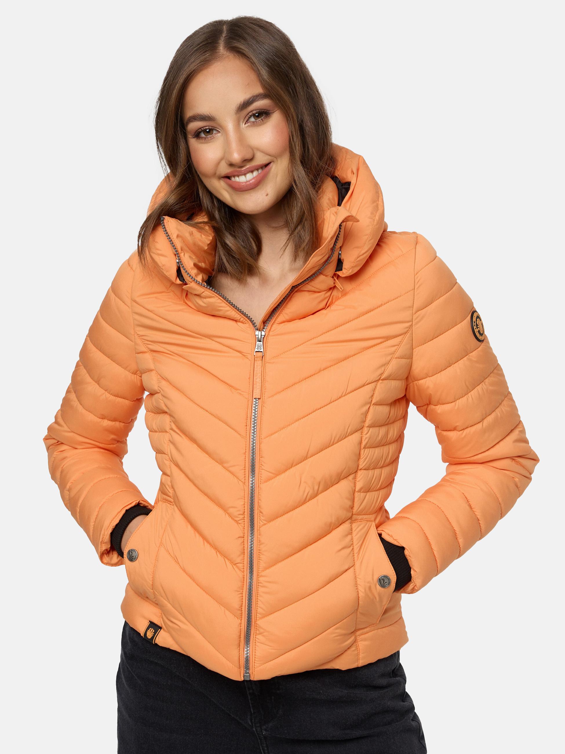 Steppjacke mit abnehmbarer Kapuze "Kagomee" Apricot Sorbet