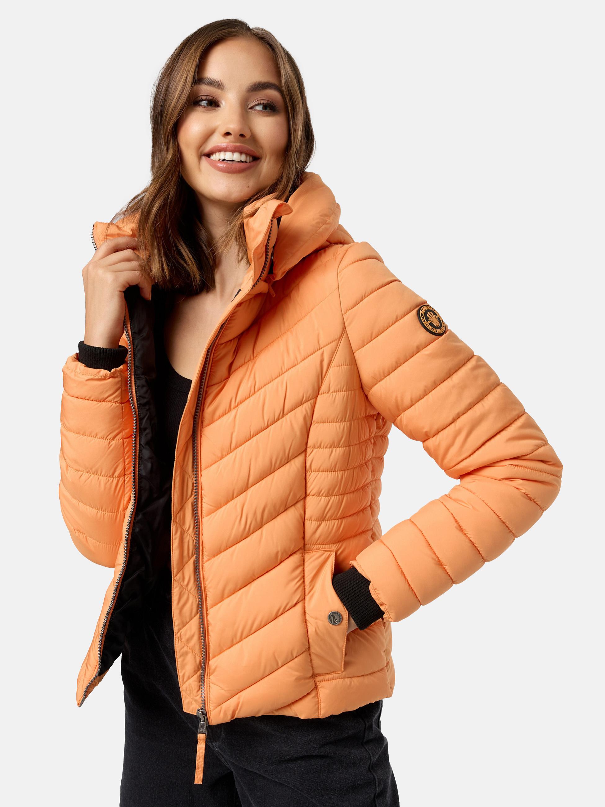 Steppjacke mit abnehmbarer Kapuze "Kagomee" Apricot Sorbet