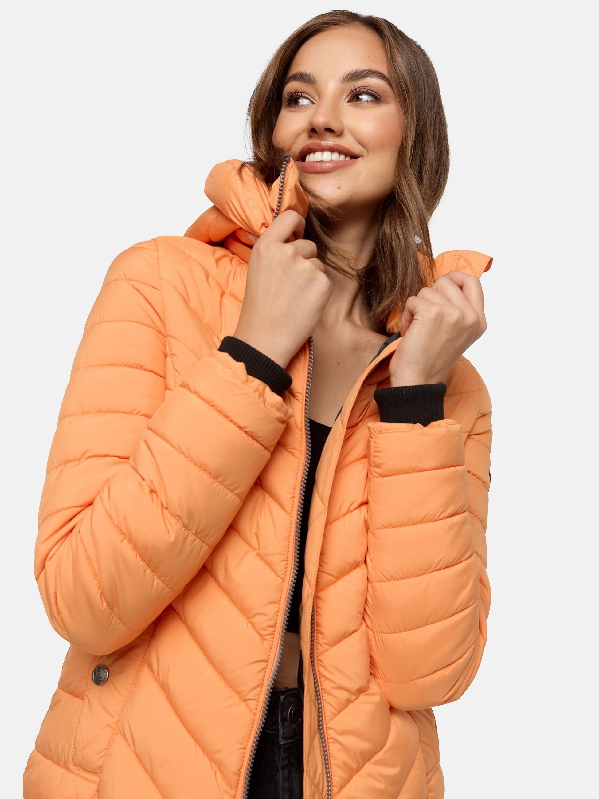 Steppjacke mit abnehmbarer Kapuze "Kagomee" Apricot Sorbet