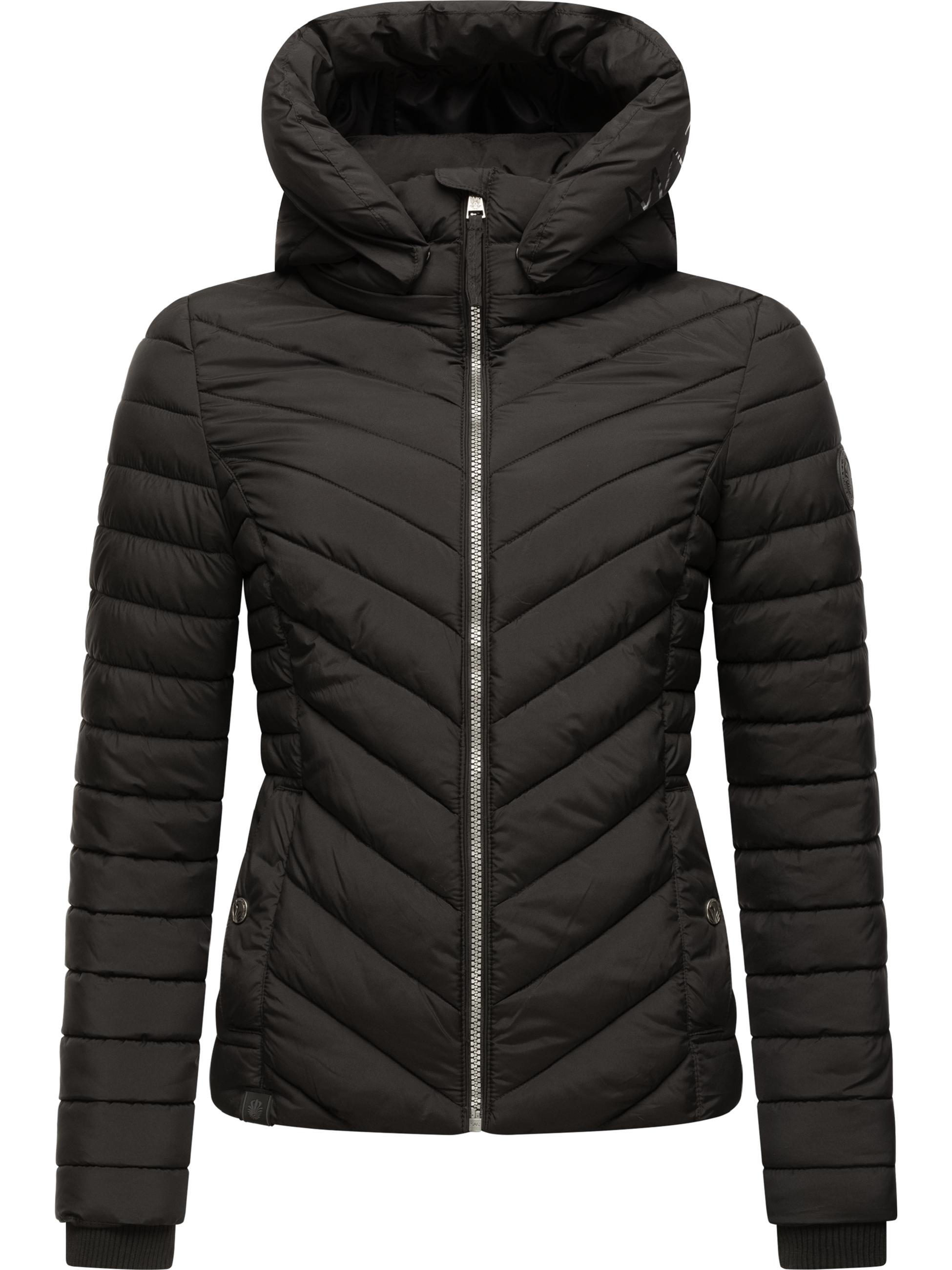 Steppjacke mit abnehmbarer Kapuze "Kagomee" Black