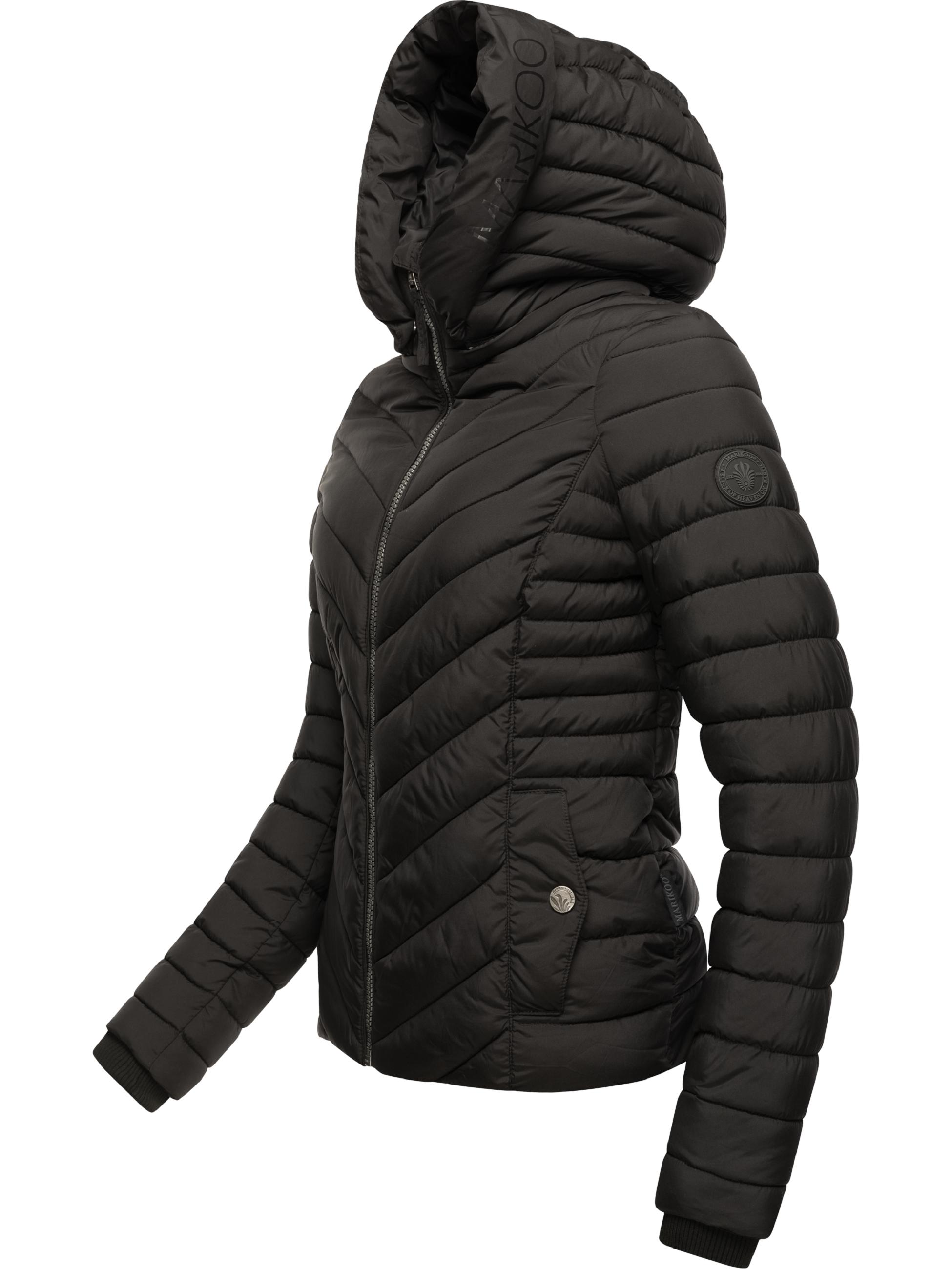 Steppjacke mit abnehmbarer Kapuze "Kagomee" Black