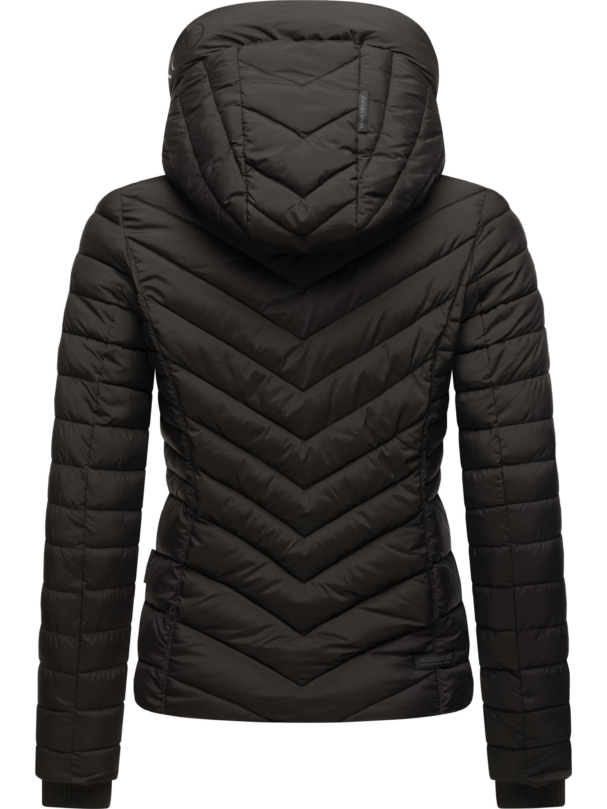 Steppjacke mit abnehmbarer Kapuze "Kagomee" Black