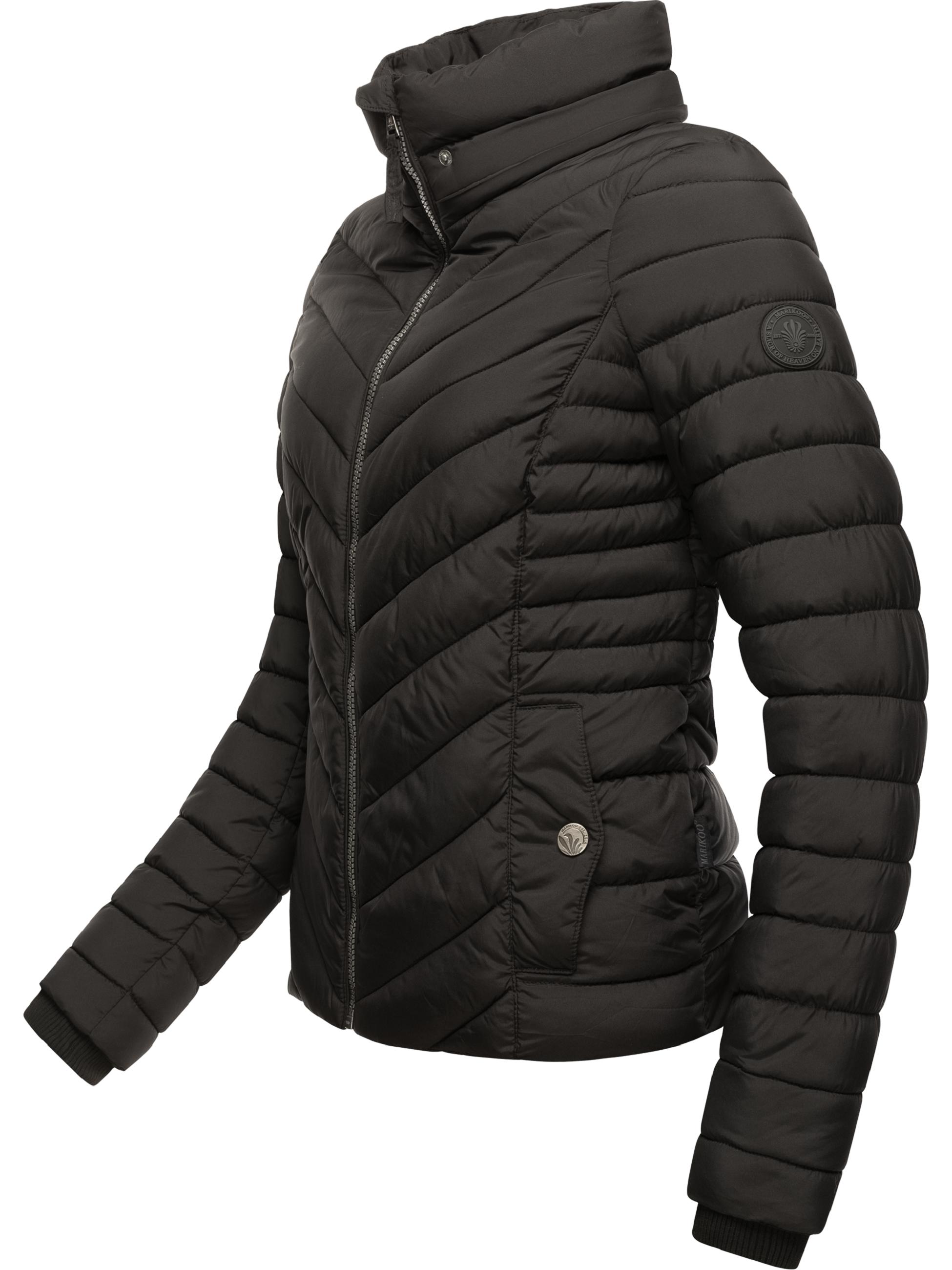 Steppjacke mit abnehmbarer Kapuze "Kagomee" Black