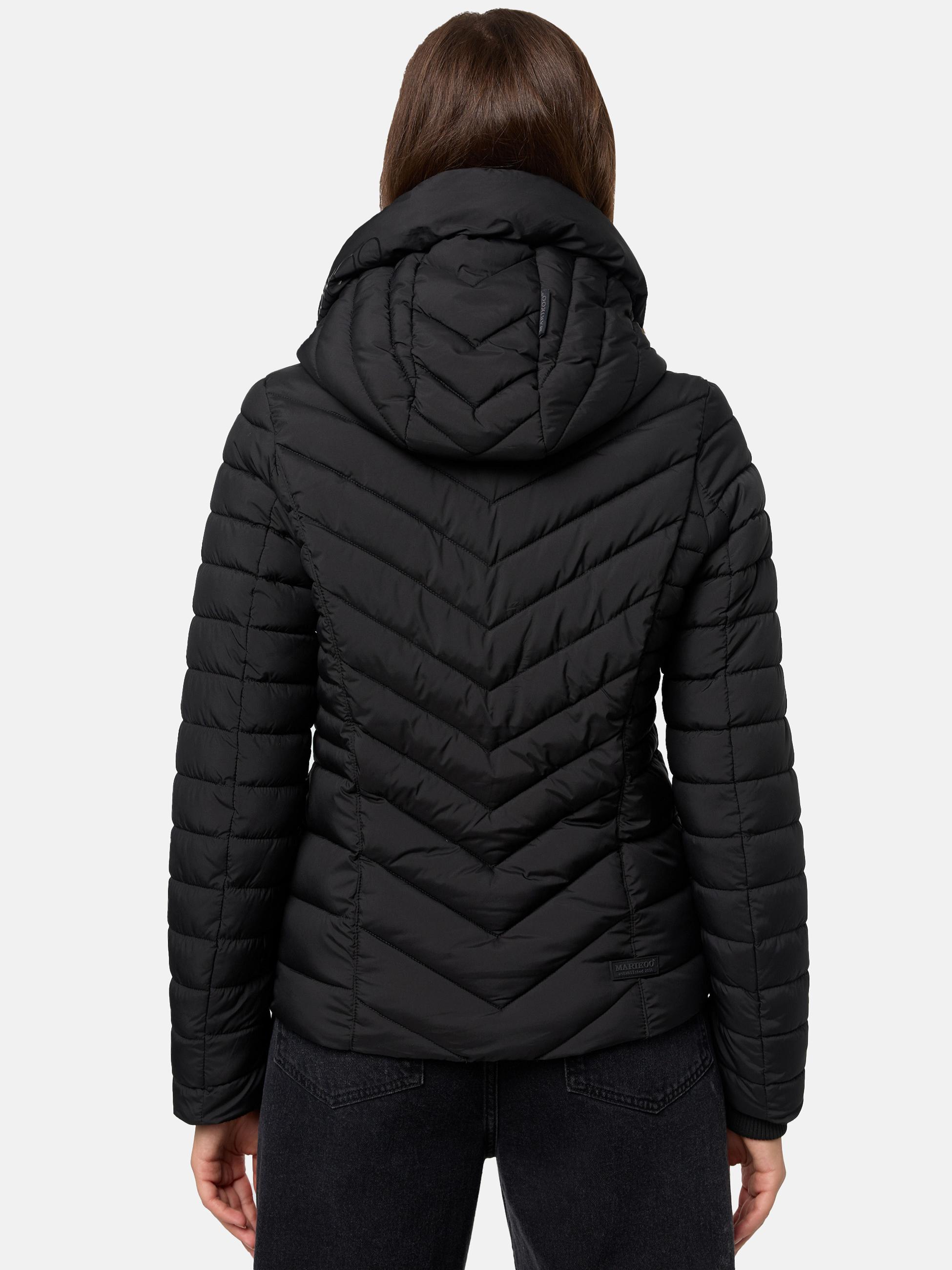 Steppjacke mit abnehmbarer Kapuze "Kagomee" Black