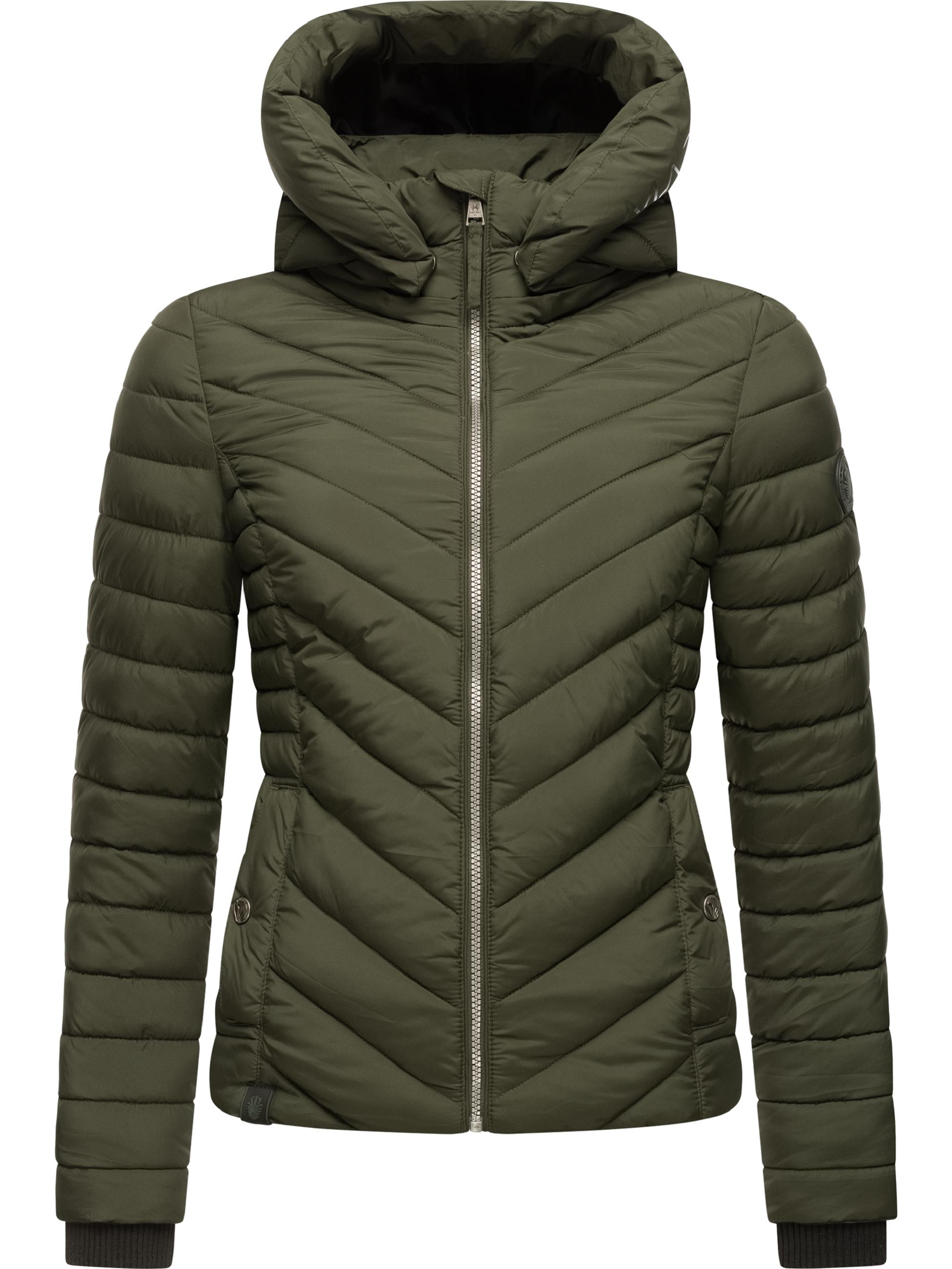 Steppjacke mit abnehmbarer Kapuze "Kagomee" Dark Olive