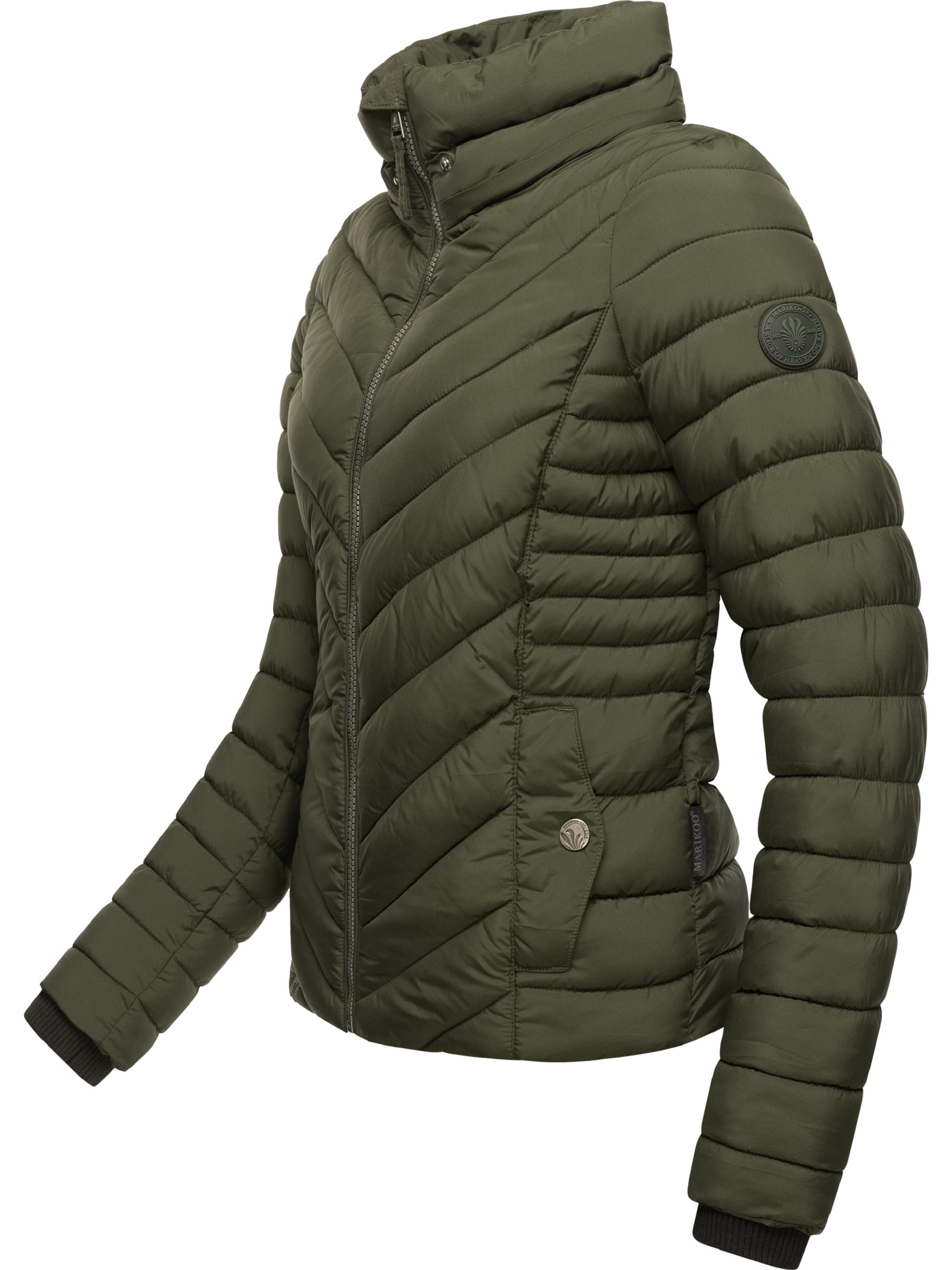 Steppjacke mit abnehmbarer Kapuze "Kagomee" Dark Olive