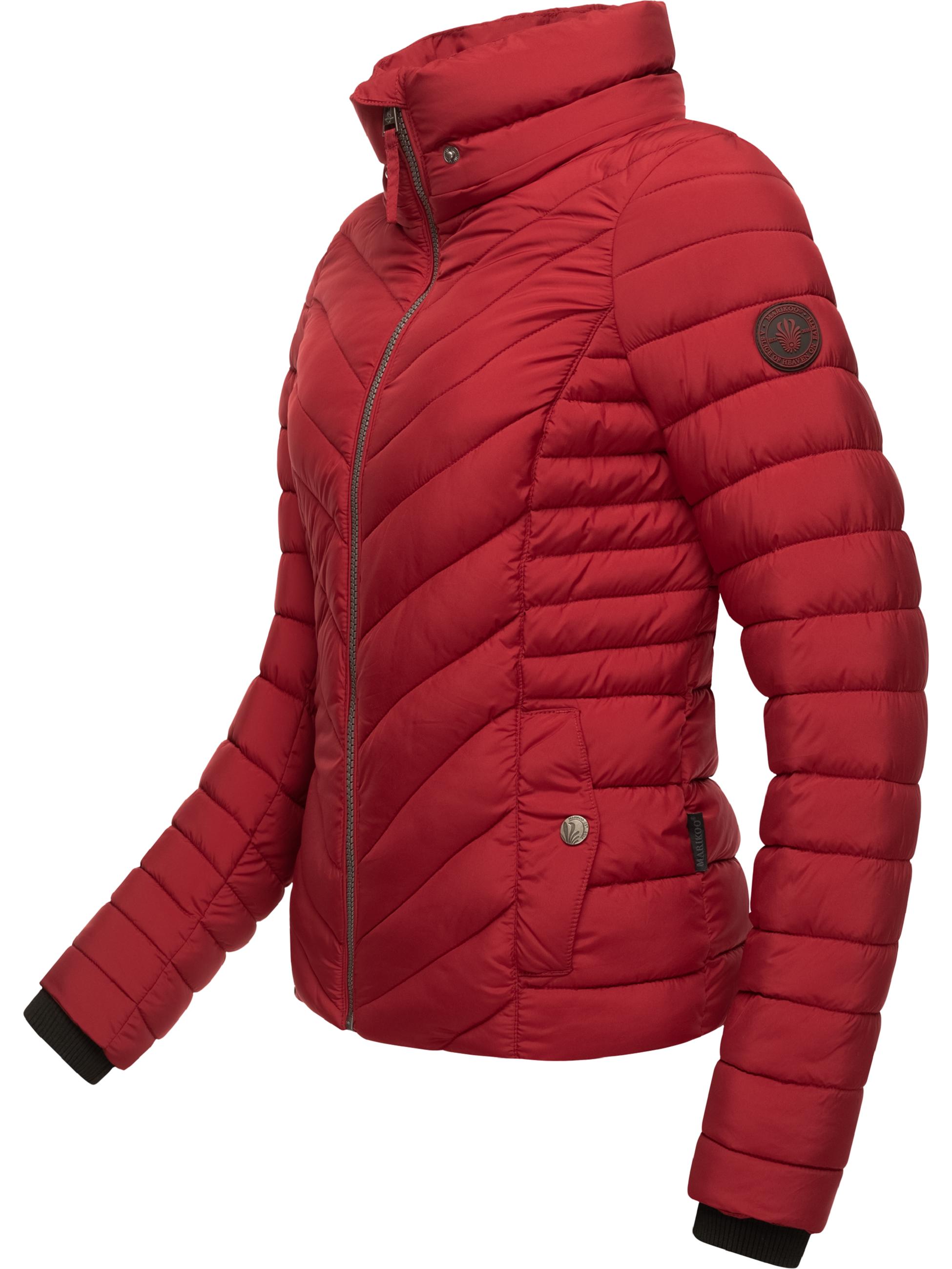 Steppjacke mit abnehmbarer Kapuze "Kagomee" Dark Red