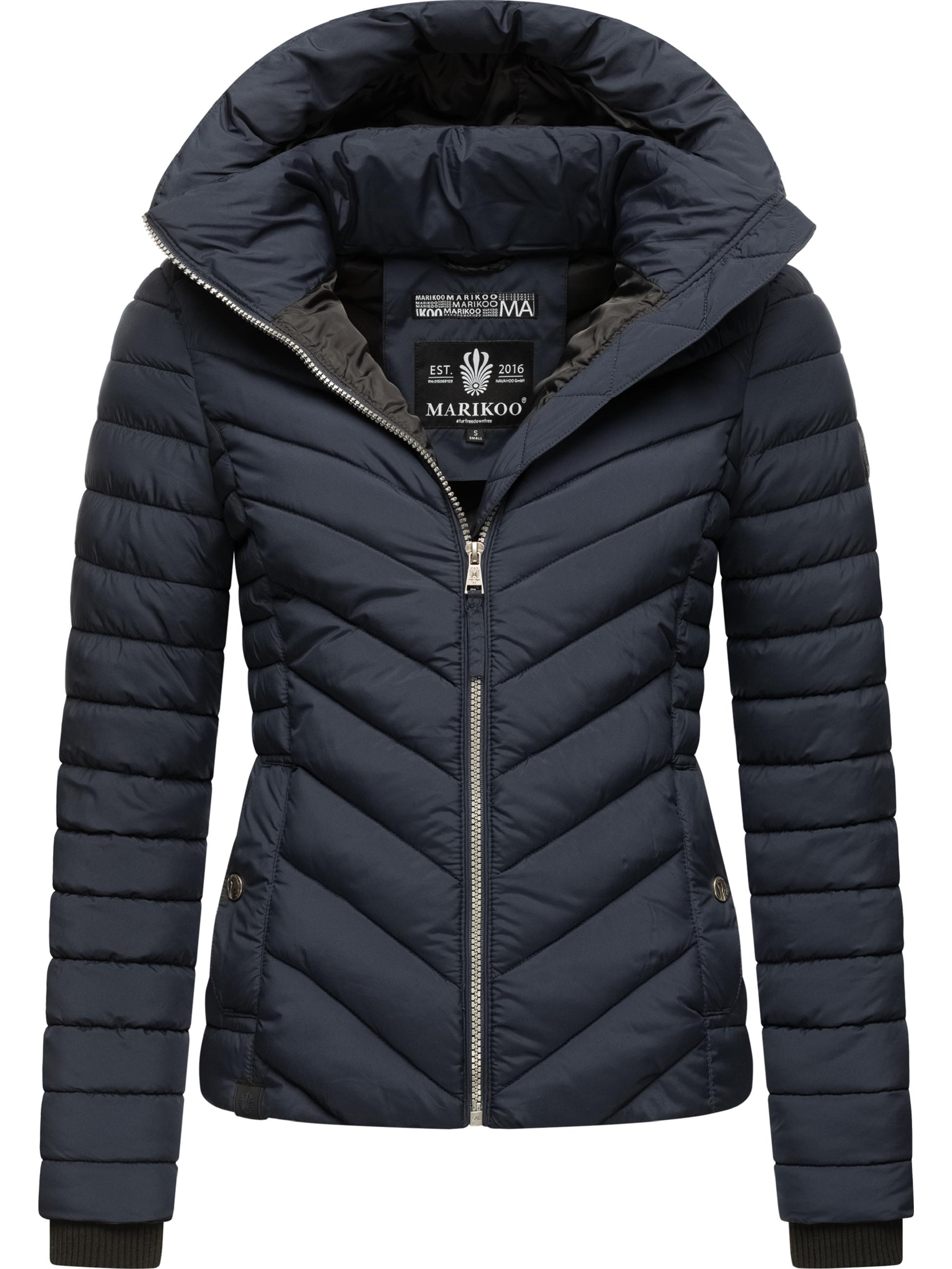 Steppjacke mit abnehmbarer Kapuze "Kagomee" Navy