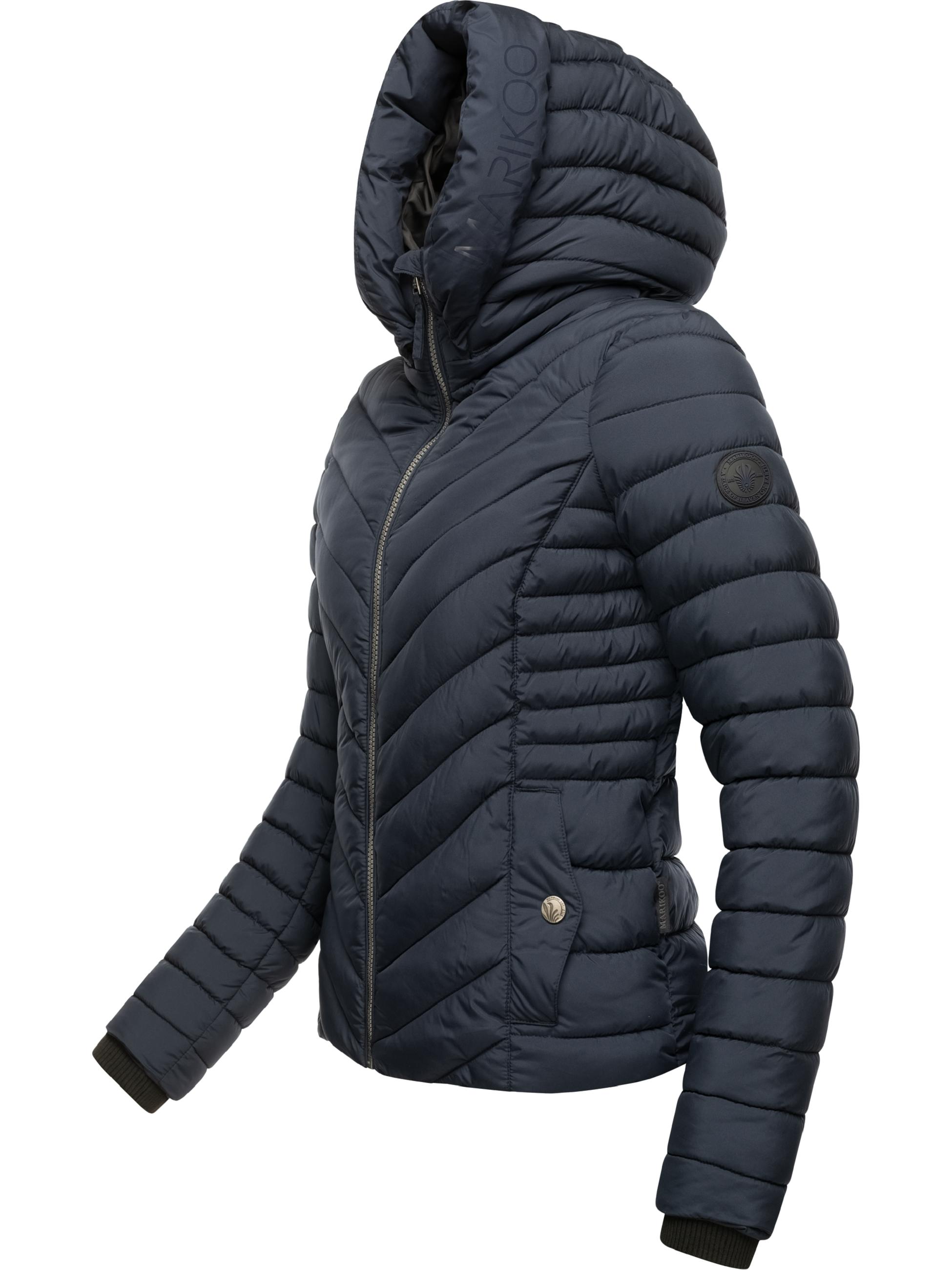 Steppjacke mit abnehmbarer Kapuze "Kagomee" Navy