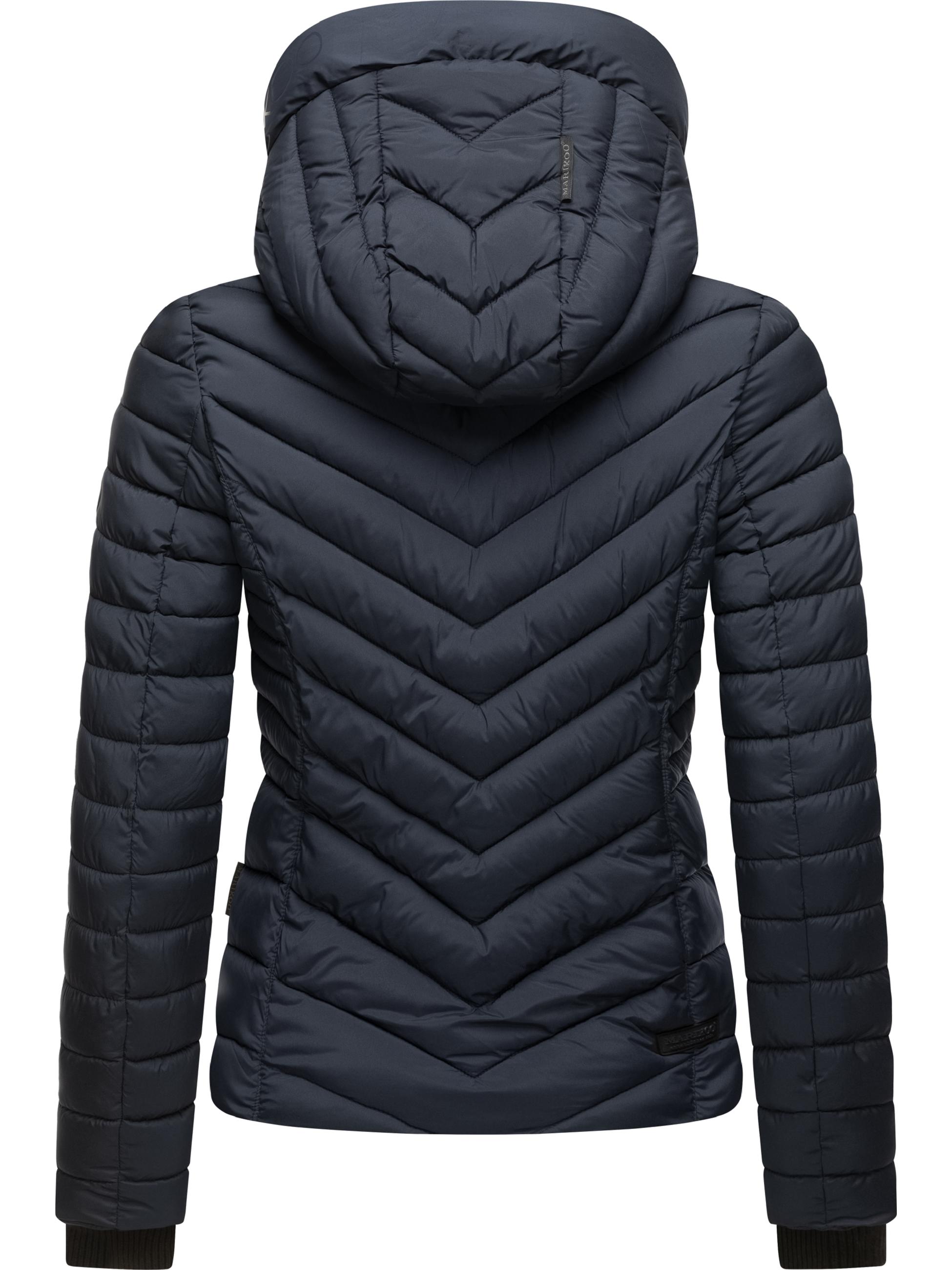 Steppjacke mit abnehmbarer Kapuze "Kagomee" Navy