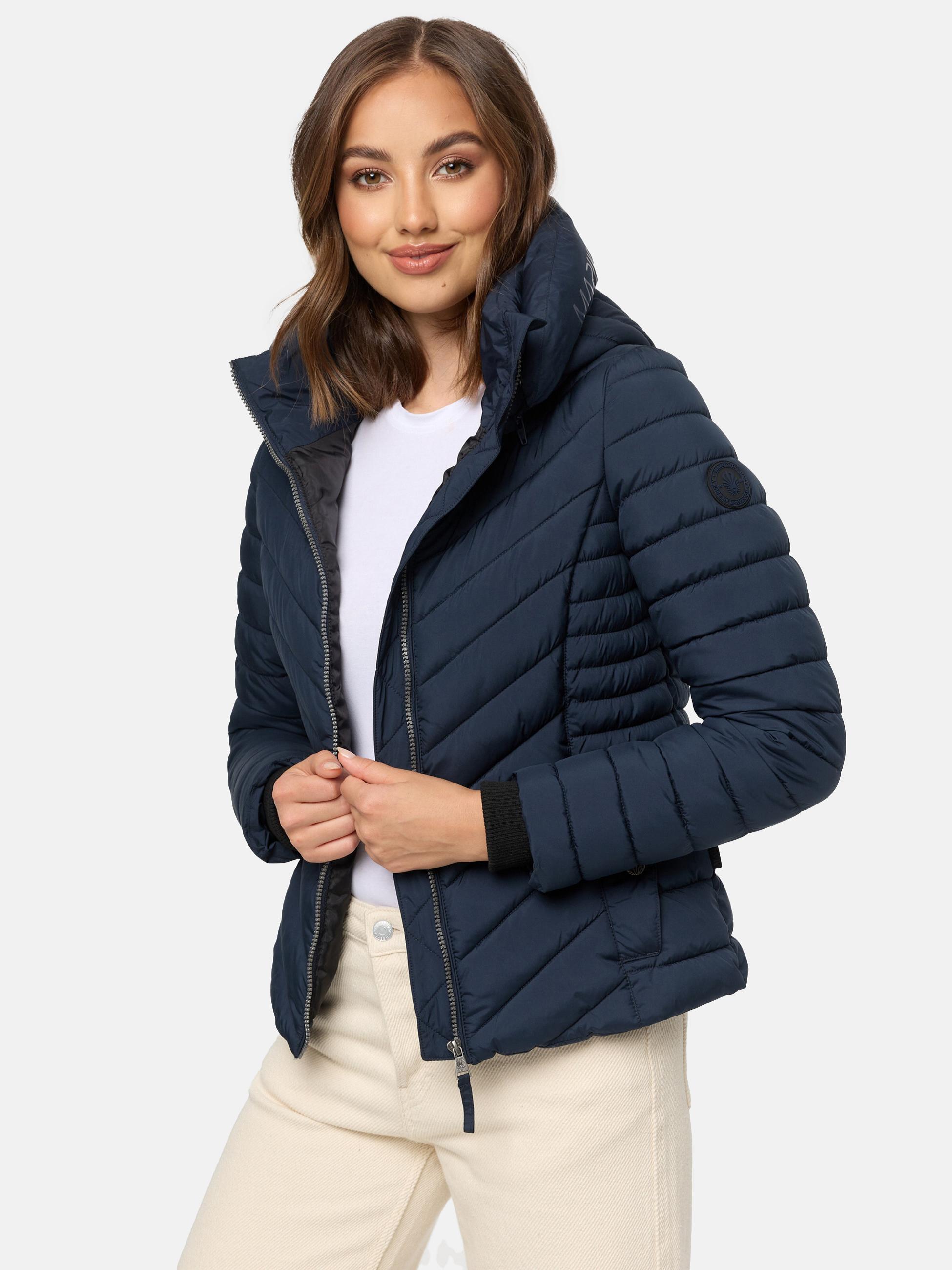 Steppjacke mit abnehmbarer Kapuze "Kagomee" Navy