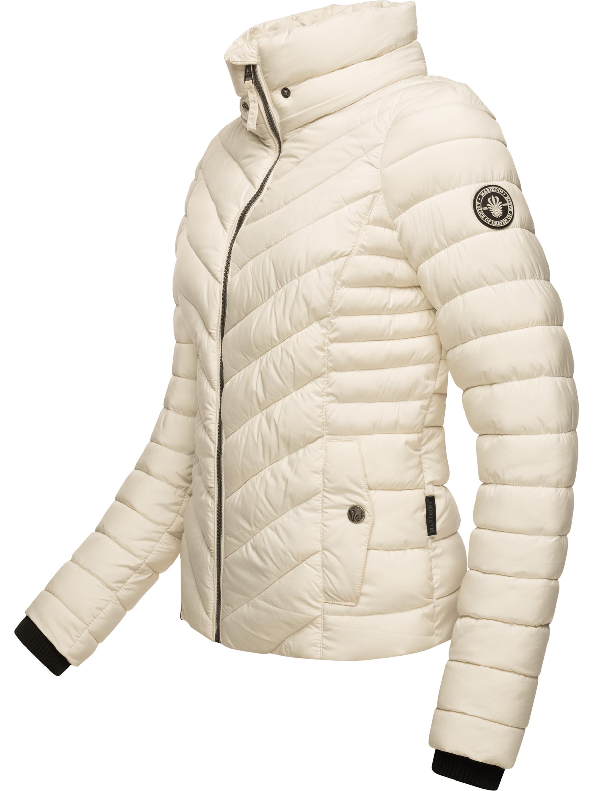 Steppjacke mit abnehmbarer Kapuze "Kagomee" Pebble White